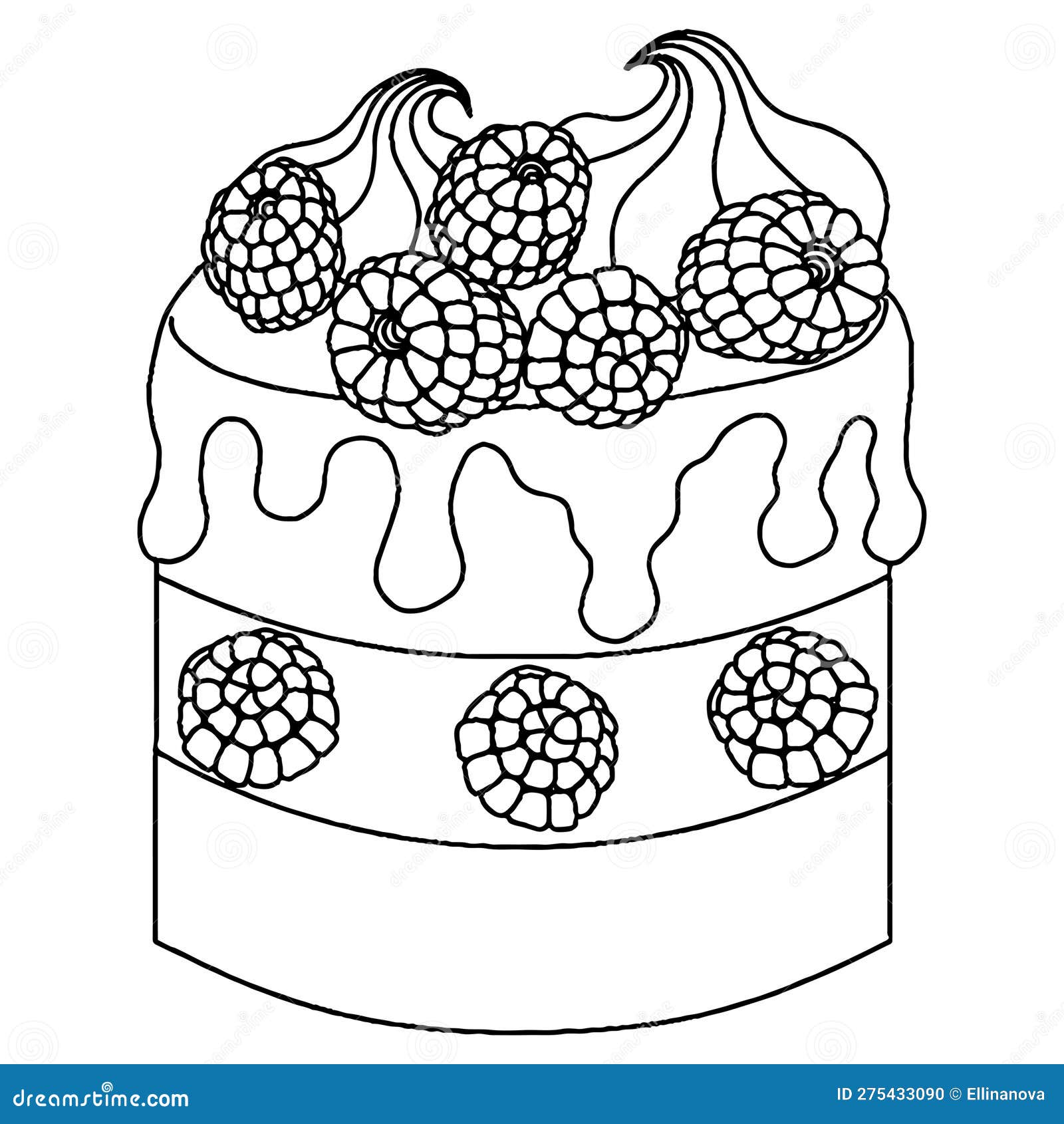 Desenho De Kawaii Deixa O Caderno Para Colorir Página Esboço Vetor