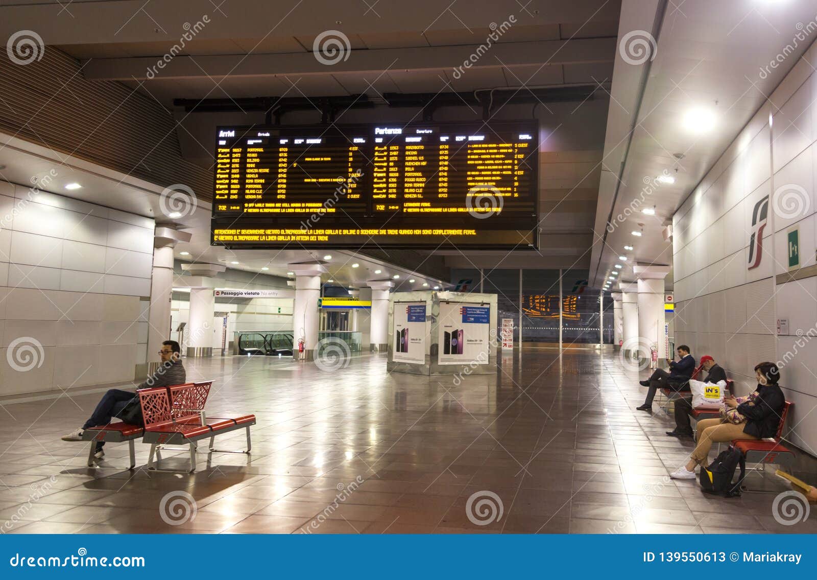 Bologna, Italy 03 MAY, 2018 Bologna Main Train Station Timetable