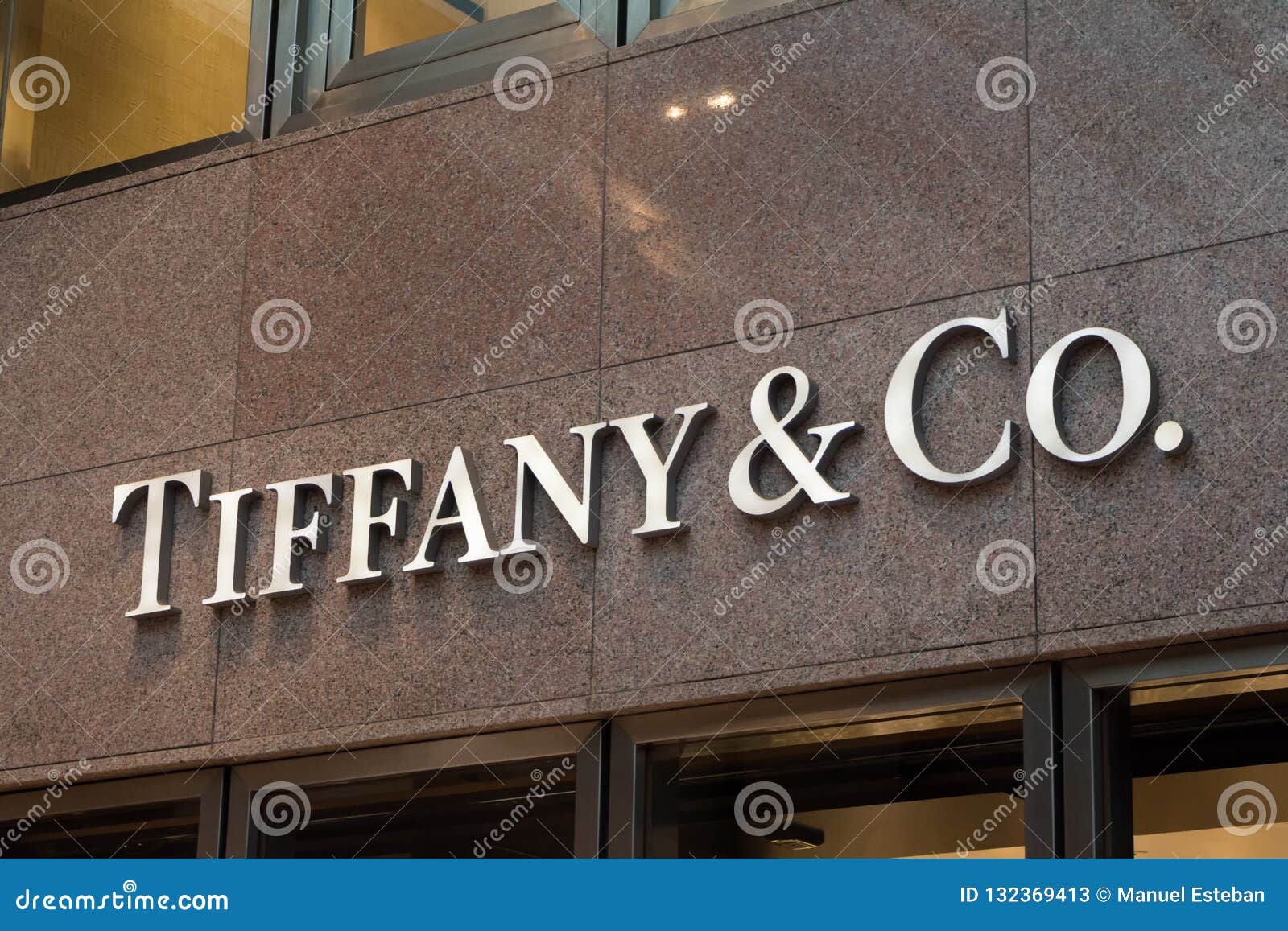 Tiffany And Co Logo On Tiffany And Co`s Shop Editorial Stock Photo Image