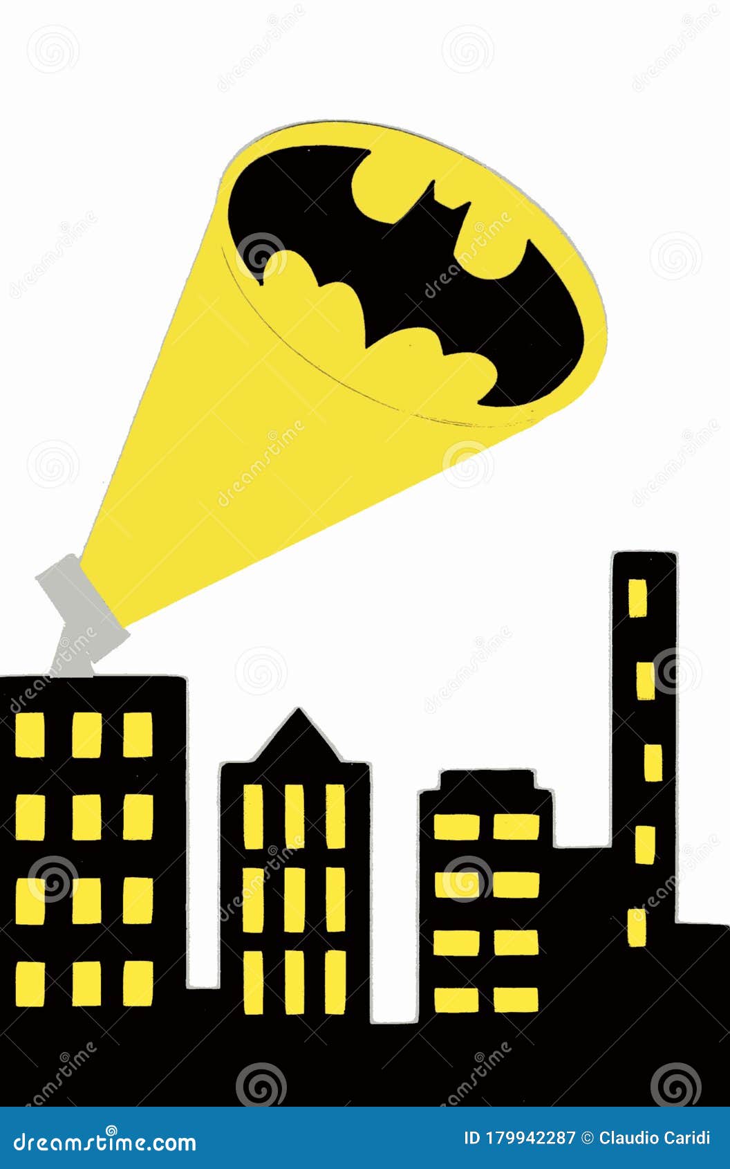 Bologna / Italy - September 28, 2019: the Bat Signal Light from