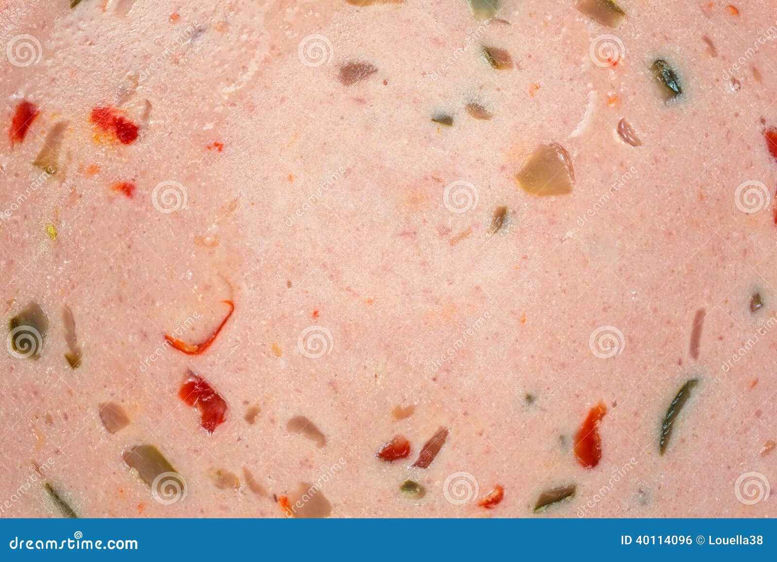 Bologna Slice Close View stock photo. Image of sausage 40114096
