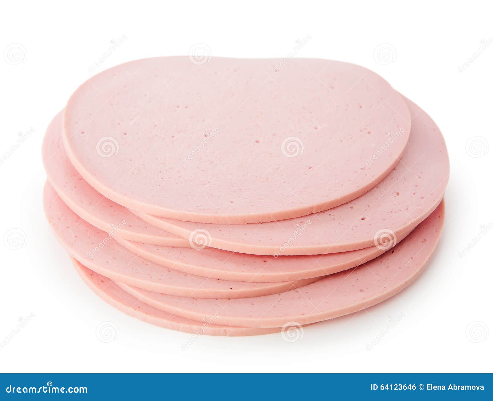 Bologna Slice Isolated on White Background Cutout Stock Photo Image of gastronomy, mortadella