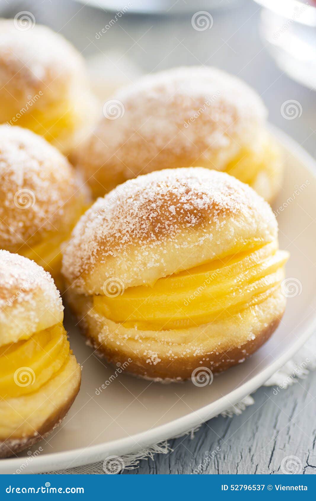 Bola De Berlim, Or Berlim Ball, A Portuguese Pastry Made From A Fried ...