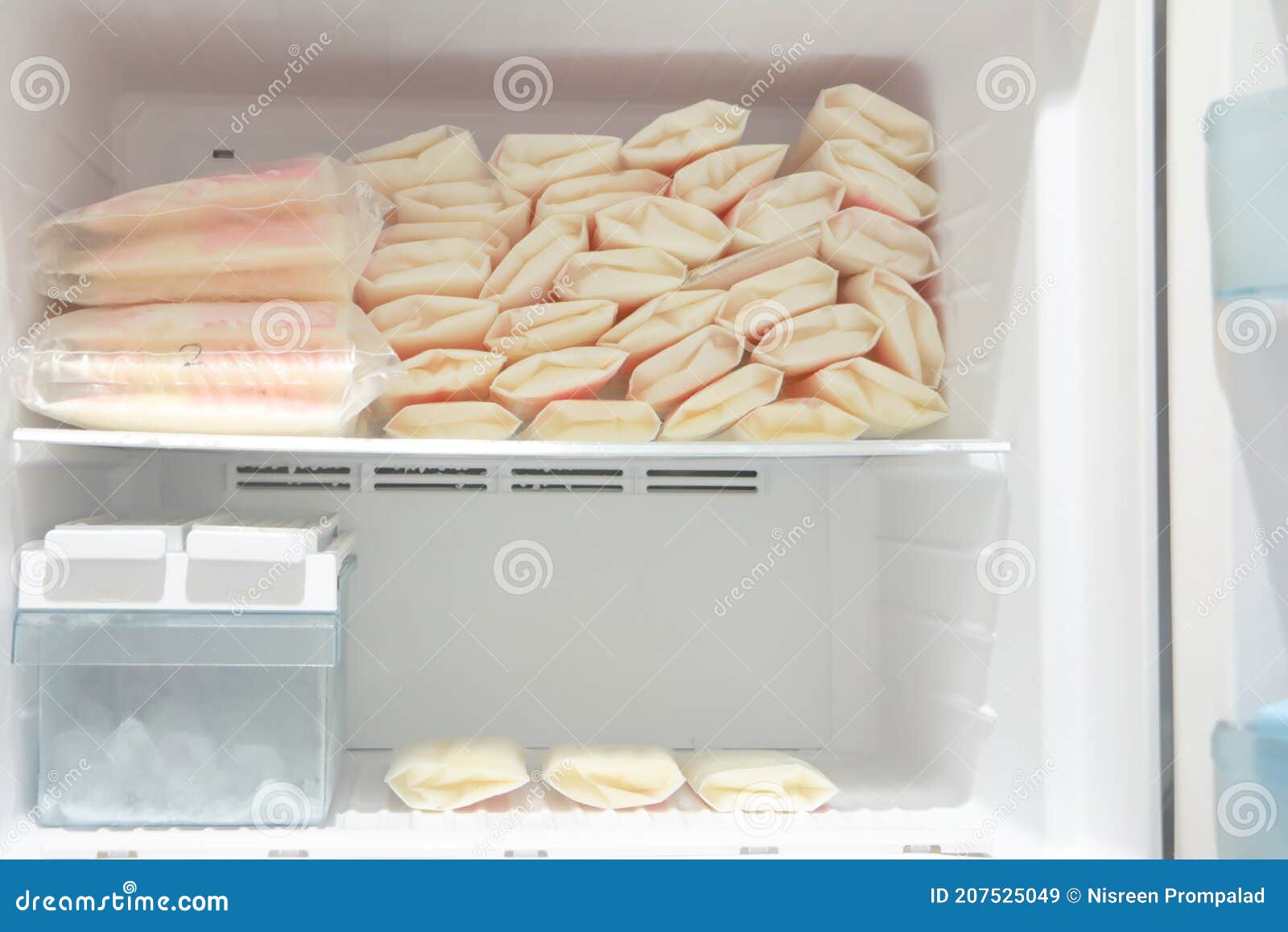 Leche Materna Congelada En Bolsas De Almacenamiento Para Bebés En El  Refrigerador Fotos, retratos, imágenes y fotografía de archivo libres de  derecho. Image 80616684