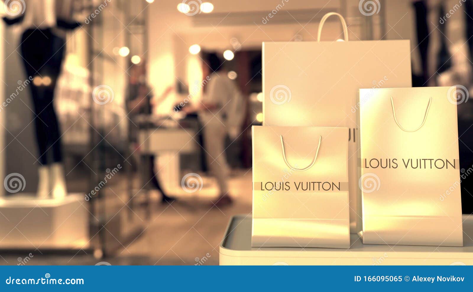 Bolsas De Compras Con El Logo De Louis Vuitton Representación 3D  Relacionada Con Las Compras Editoriales Imagen editorial - Imagen de  comprador, comercio: 166095065