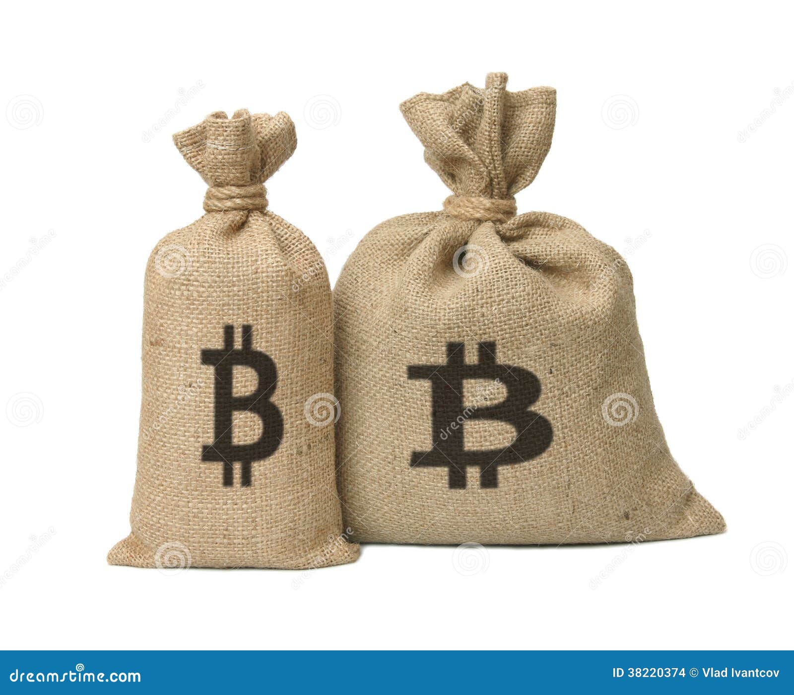 Bolsa con Bitcoin foto de archivo. Imagen de recorte - 38220374