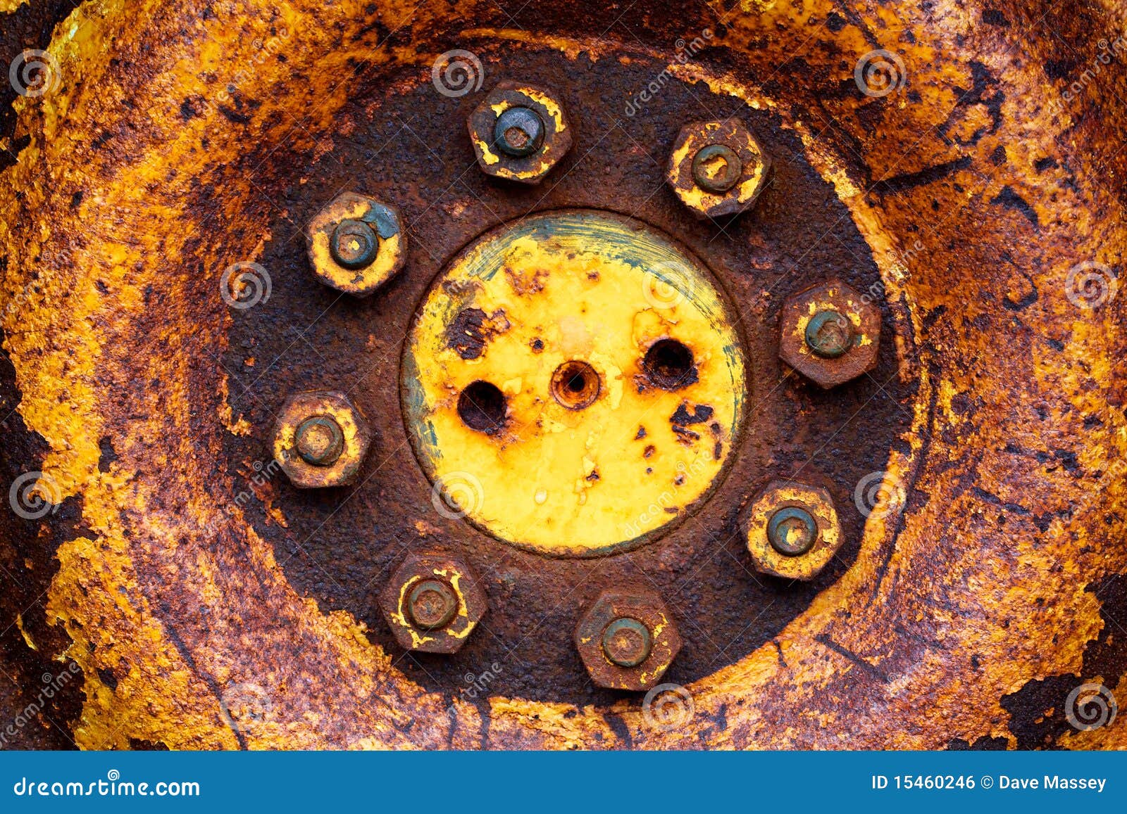 Bolt Circle Rusty Metal Hub Stock Photo Image of bolt, surface 15460246