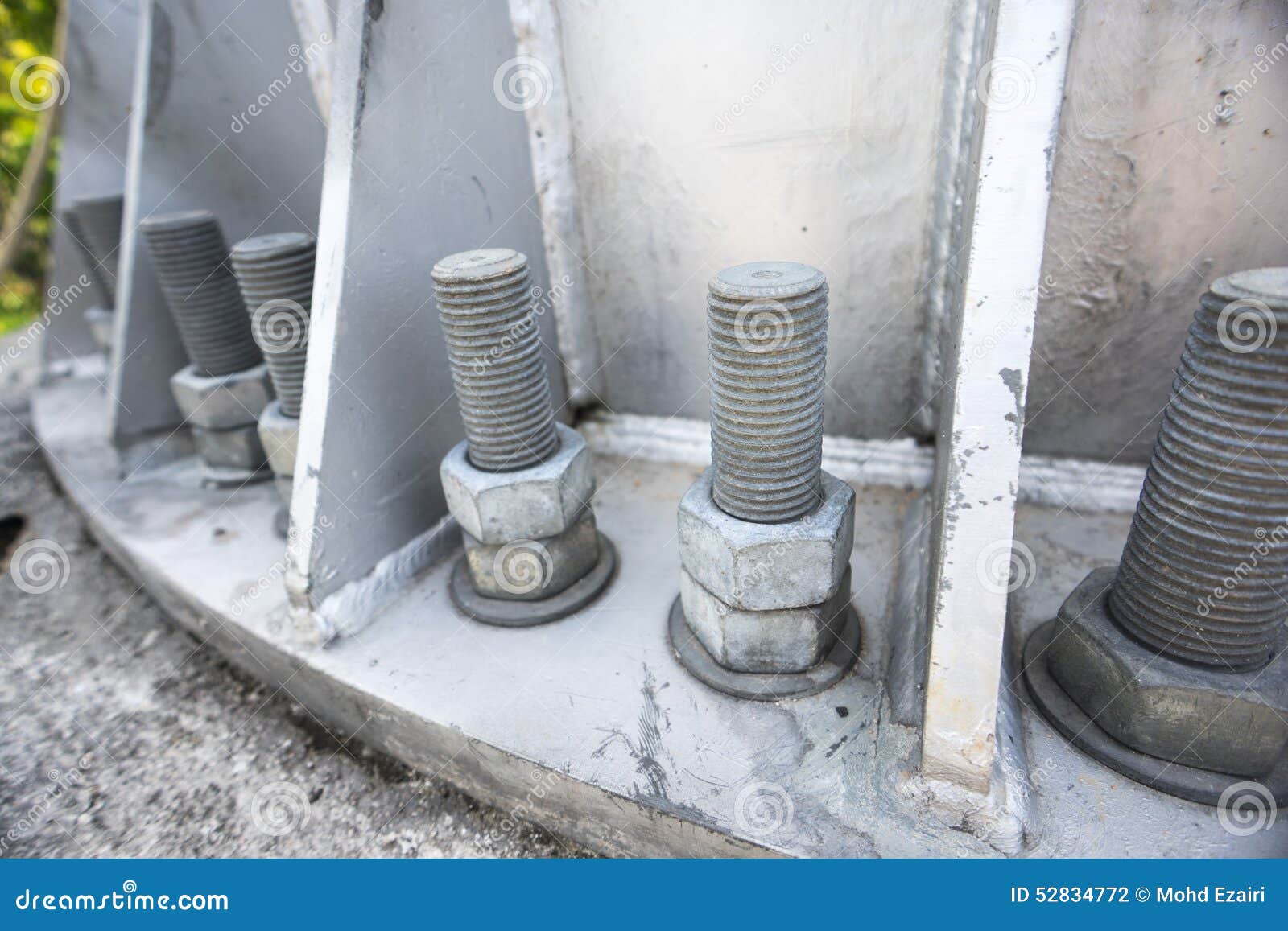 Bolt and Nut of Transmission Monopole Stock Photo Image of industrial