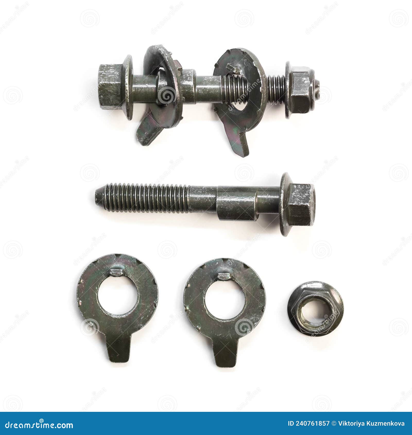 Bolts for Adjusting the Angle of the Wheels Stock Image Image of