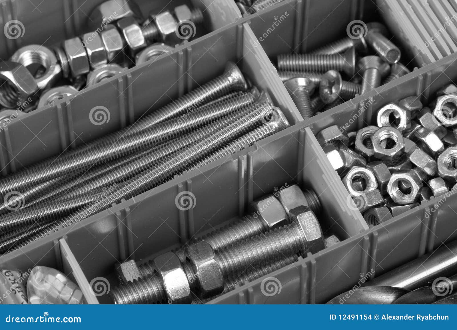 Bolts, nuts and screws stock photo. Image of nuts, heap 12491154