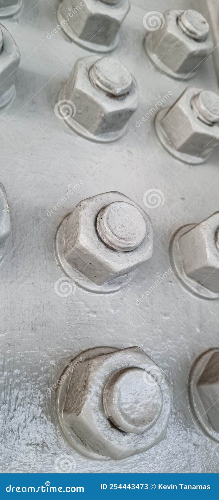The Bolts of the Steel Structure of the Building. Stock Image Image