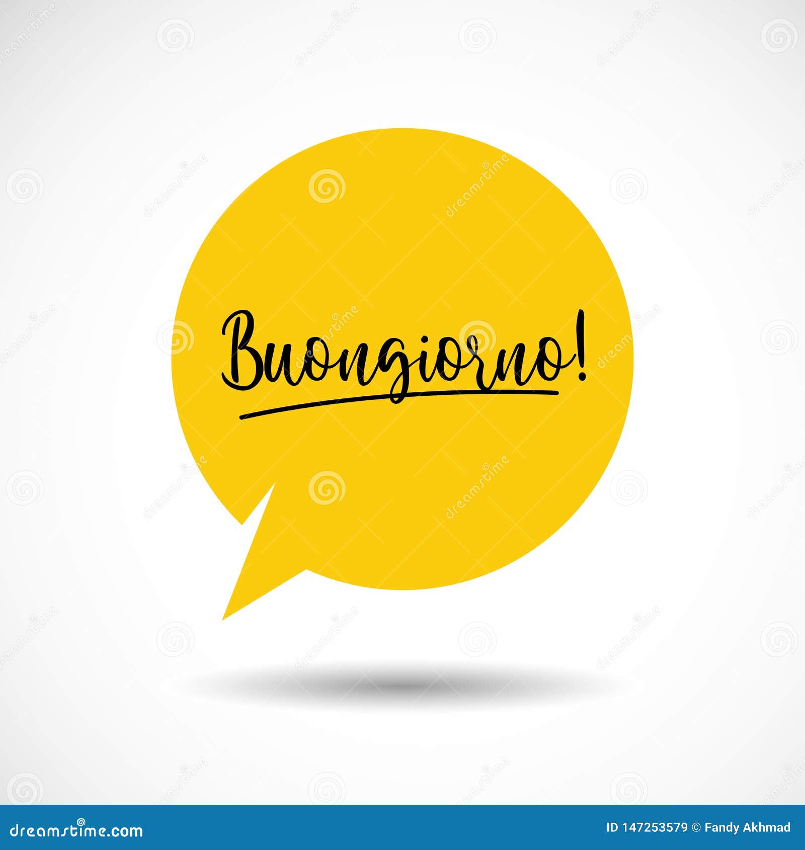 Bom Dia No Italiano Buongiorno Ilustração Stock - Ilustração de lanchonete,  carta: 147253579
