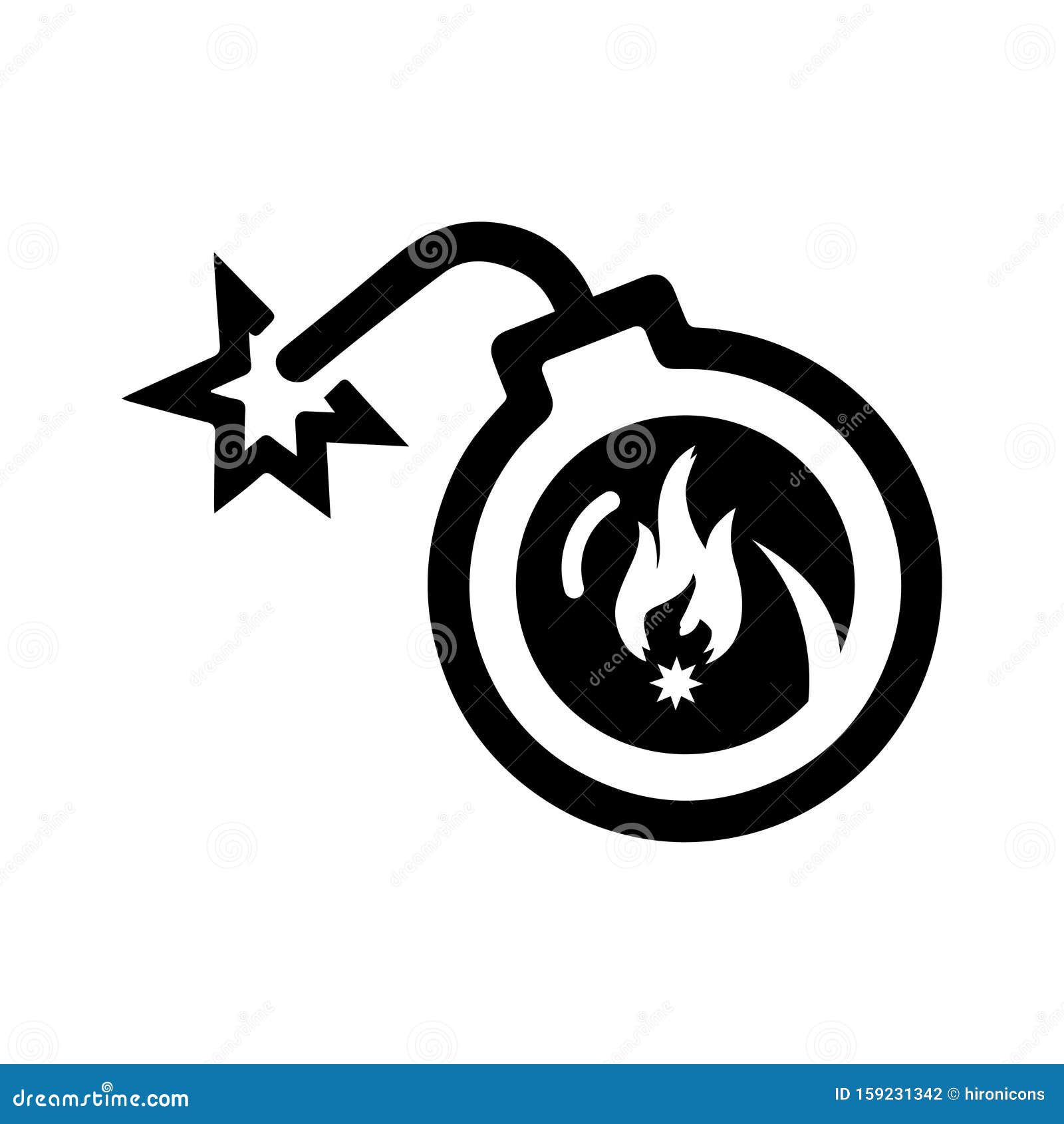 Bomb, Attack, Exploding, Dynamite, TNT Icon Stock Vector Illustration