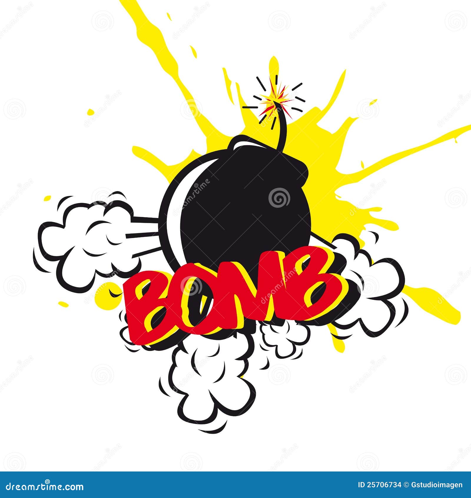 Bomb comic stock illustration. Illustration of conflict - 25706734