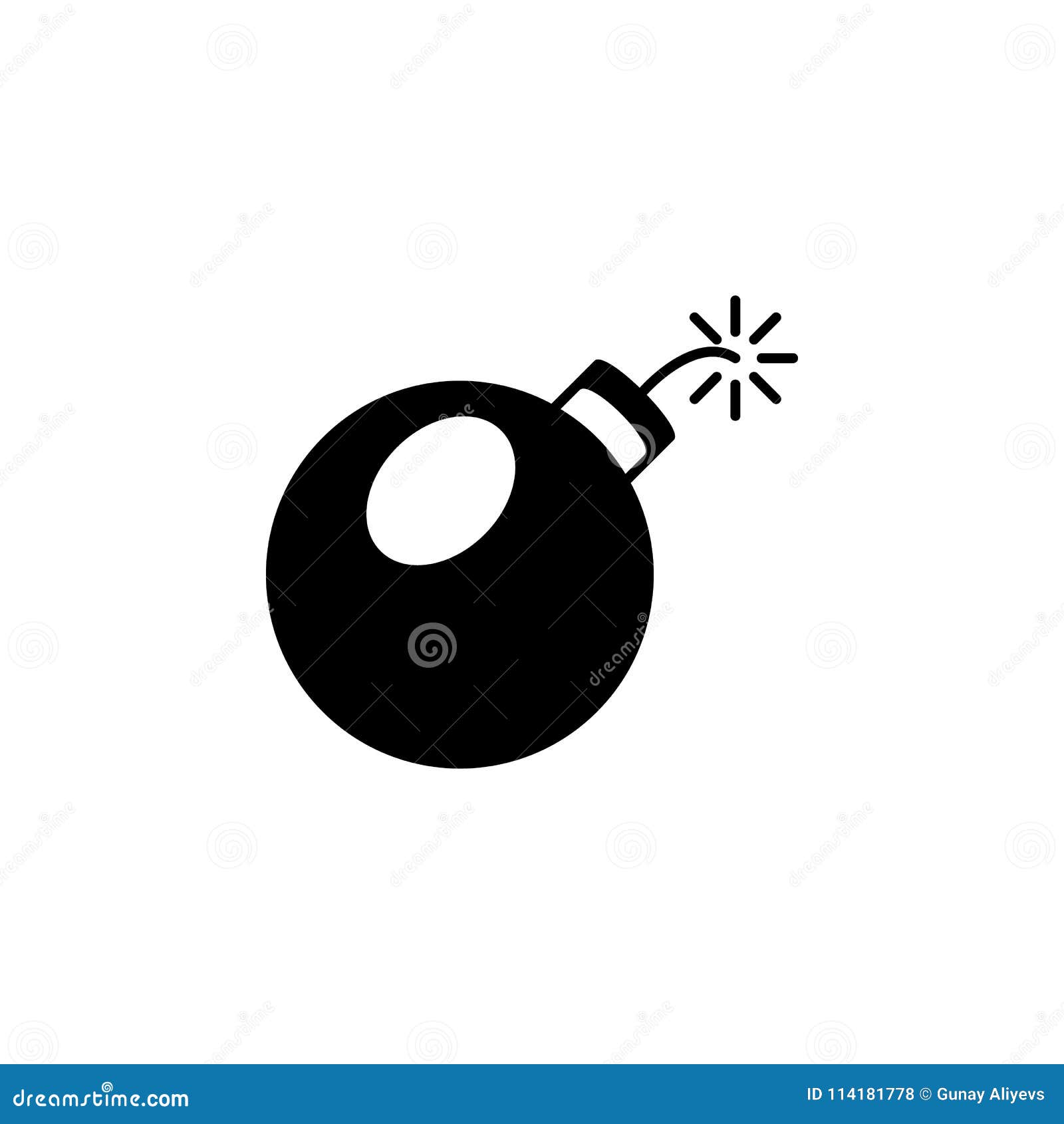 bomb with wick icon.  of simple icon for websites, web , mobile app, info graphics. signs and s collection icon