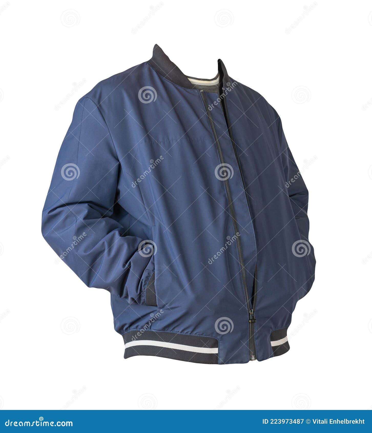 Bomber Jacket and Sweater Isolated on White Background Stock Image
