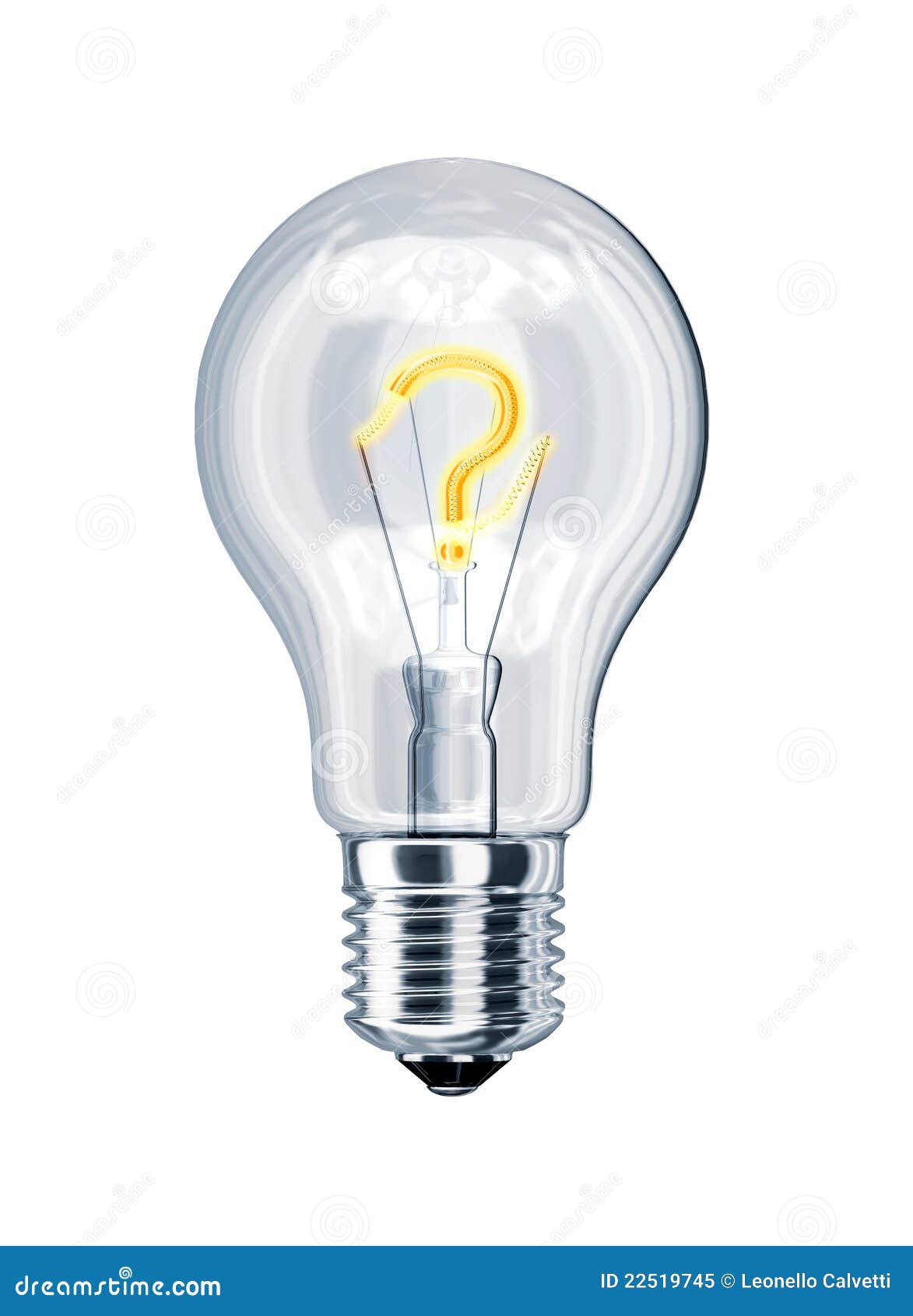 Bombilla Con Signo De Interrogación En El Interior Imagen de archivo -  Imagen de inspirar, inteligencia: 22519745, image size:1173x1690