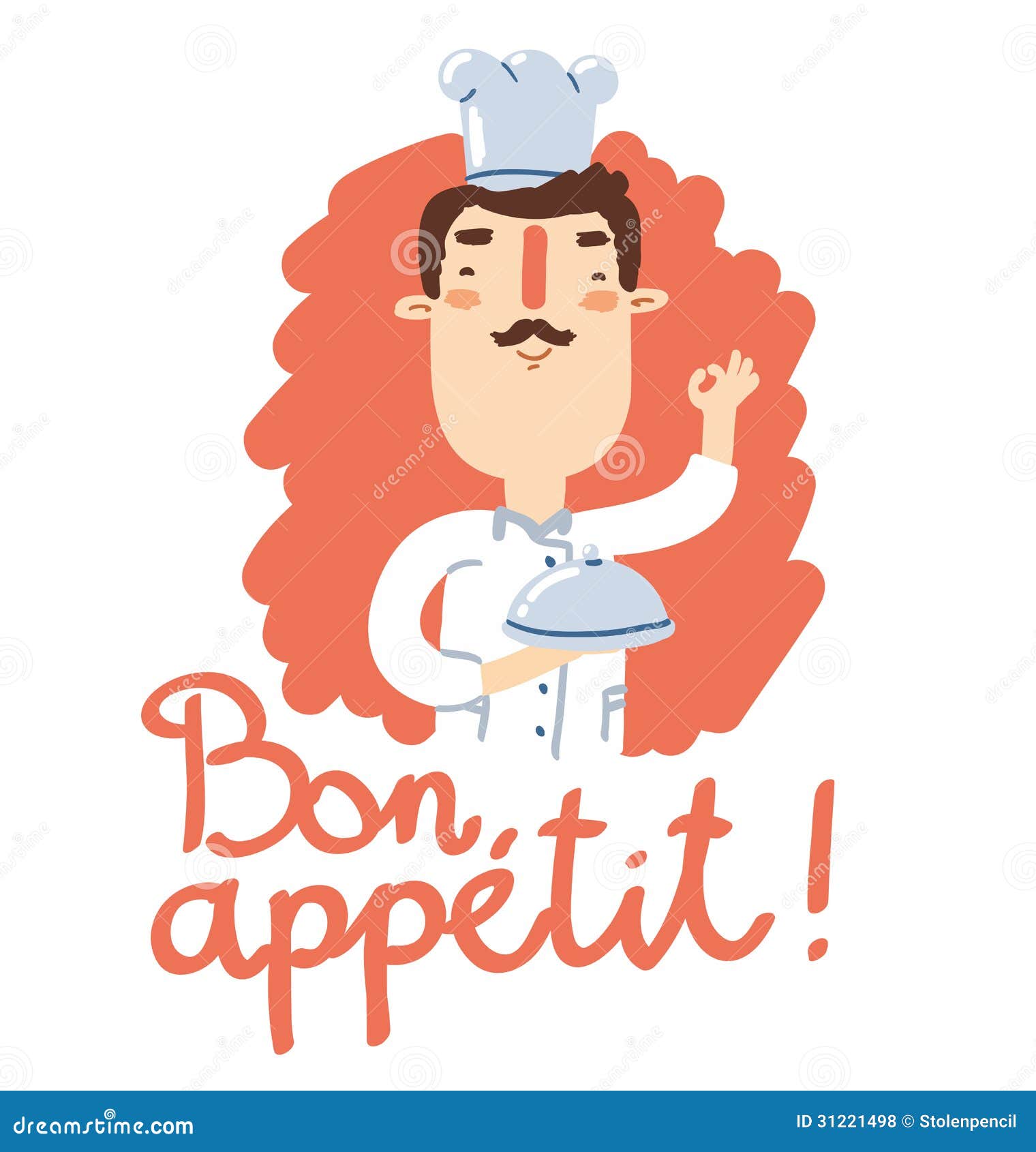 Bon appetit vector illustratie. Illustration of voedsel - 31221498