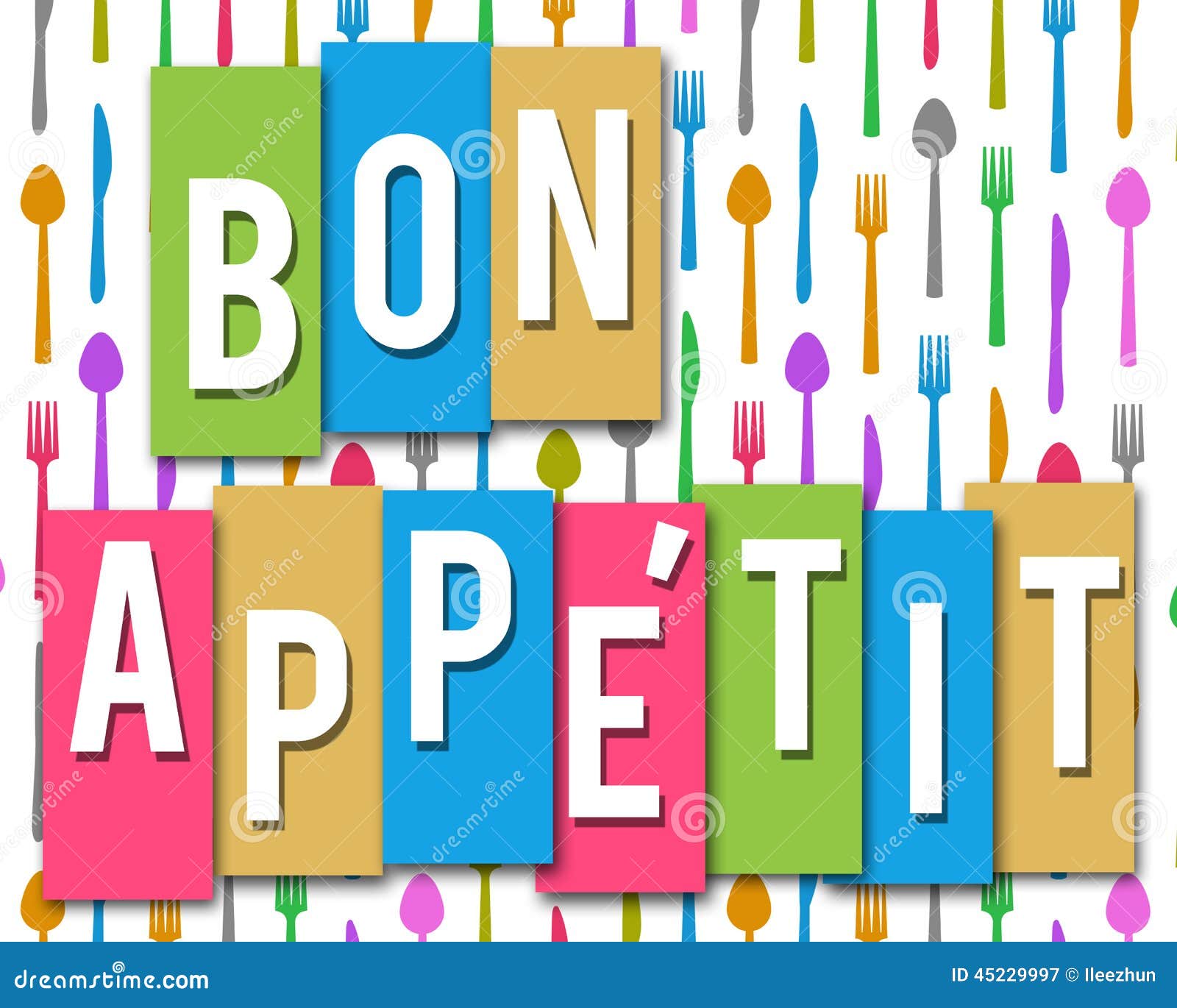 Bon Appetit stock illustrationer. Illustration av flagga - 45229997