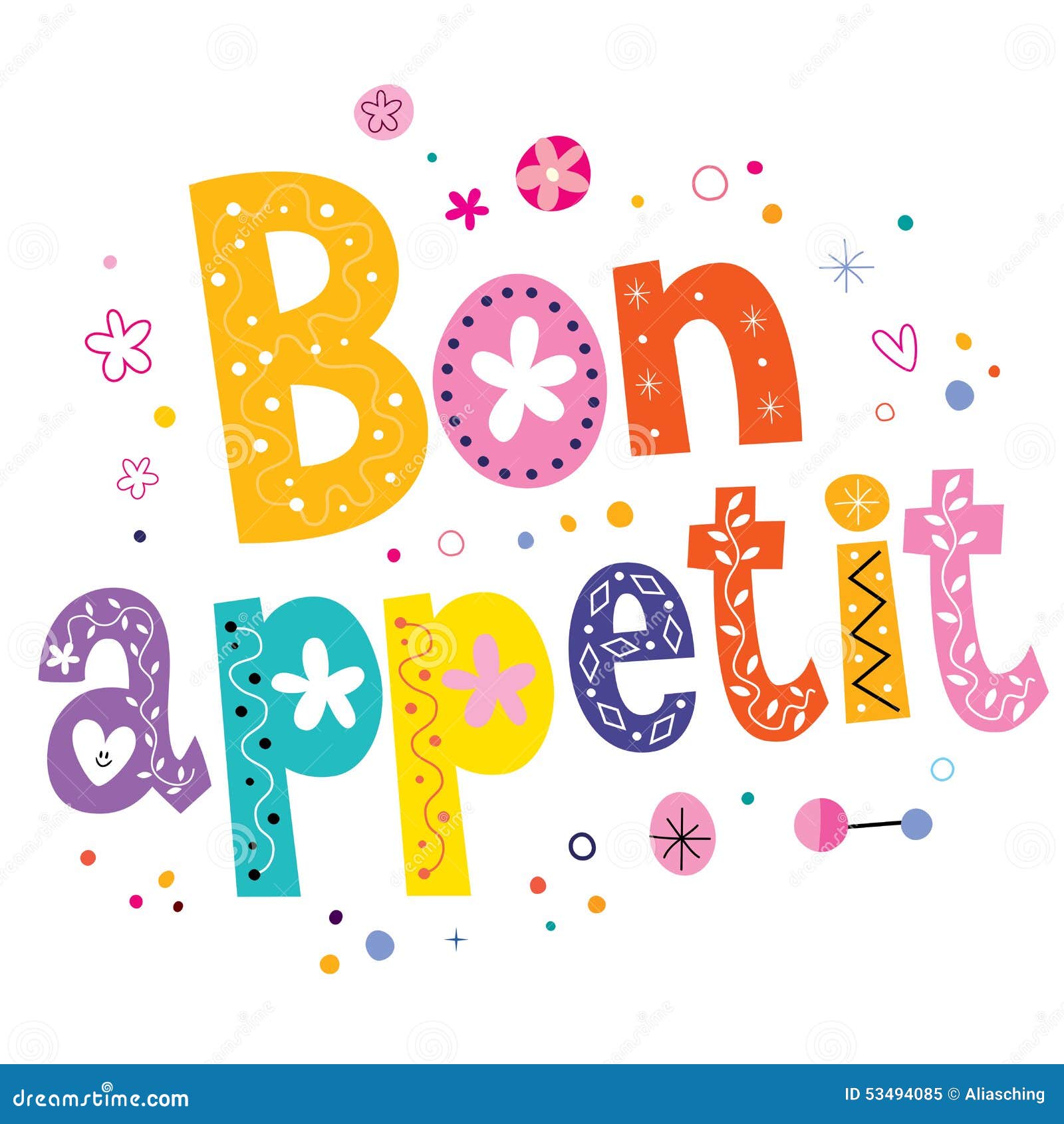 Bon Appetit illustration de vecteur. Illustration du décoratif 53494085