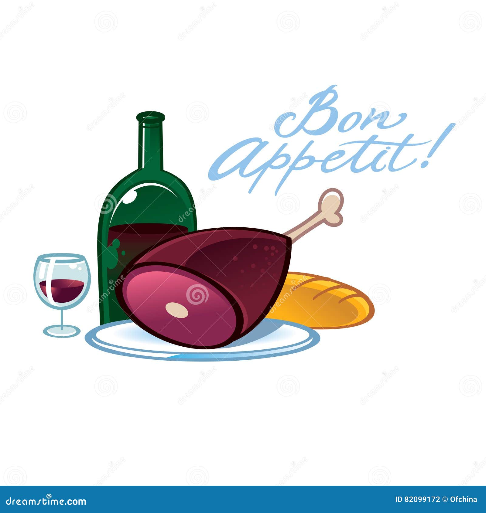 Bon Appetit stock vector. Illustration of food, loaf 82099172