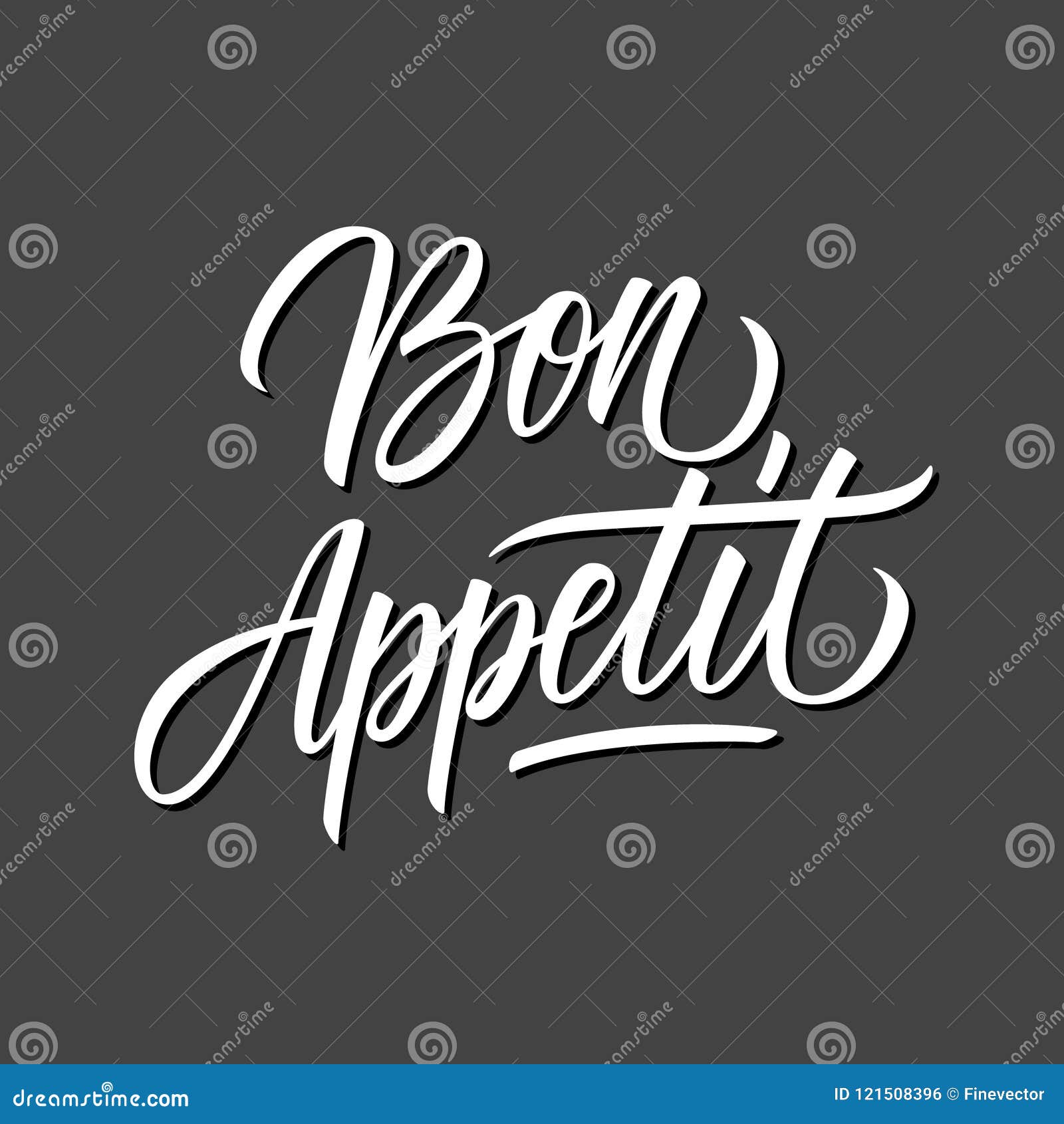 Bon Appetit Inspirational Handwritten Inscription. Creative Typography ...