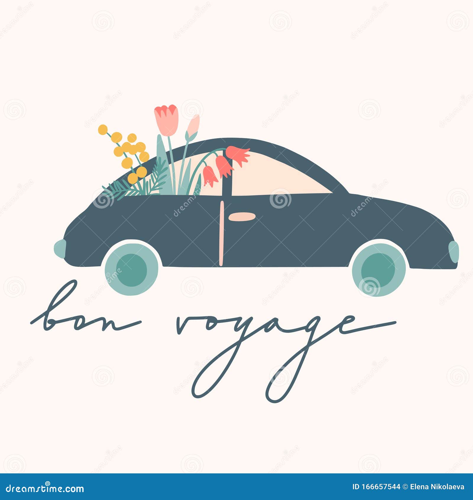 Bon Voyage Card, Print or Poster Stock Vector - Illustration of For Bon Voyage Card Template