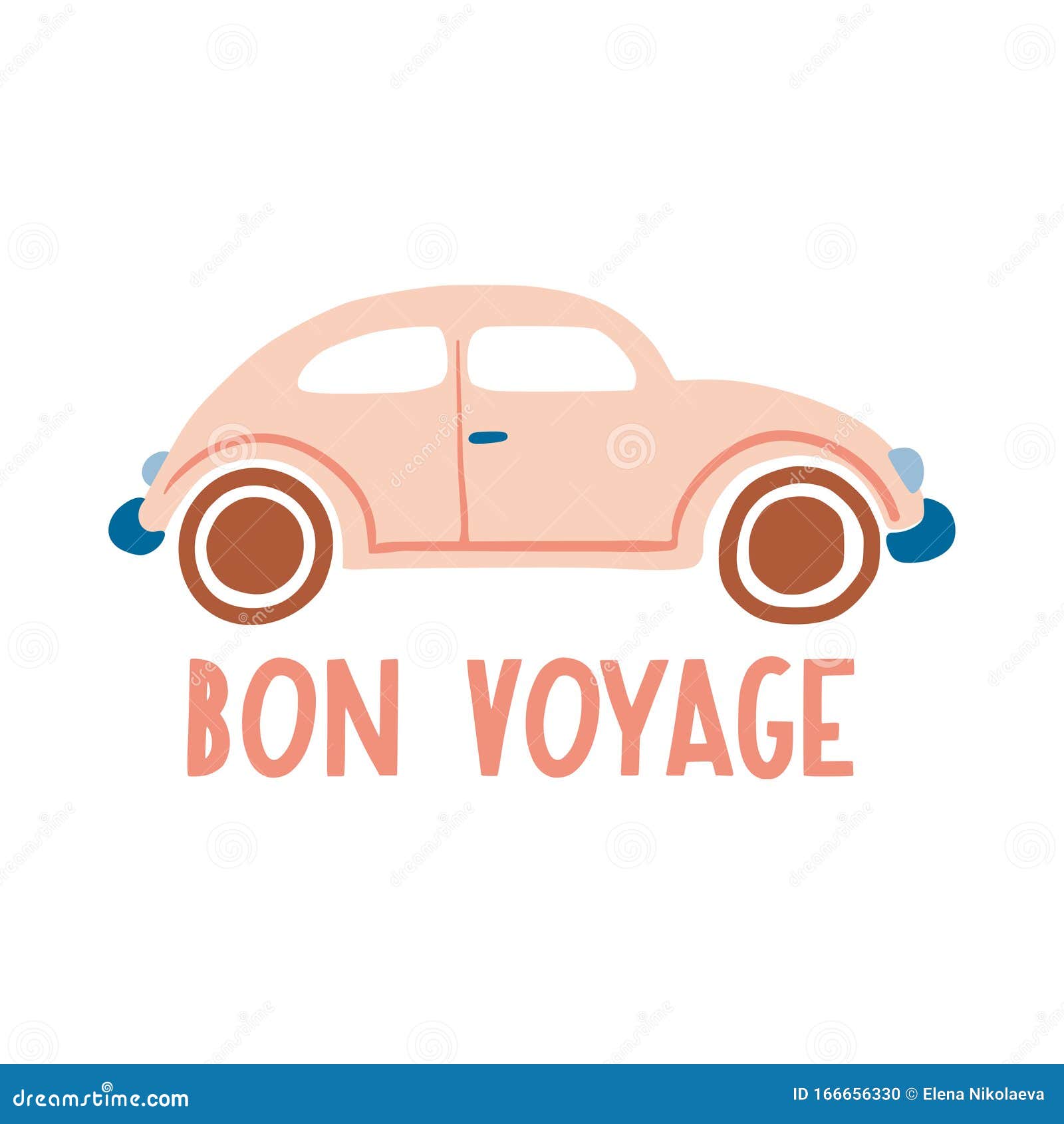 Bon Voyage Card, Print or Poster Stock Vector - Illustration of Pertaining To Bon Voyage Card Template