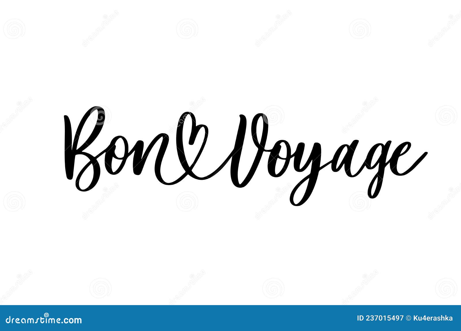 bon voyage hand lettering .