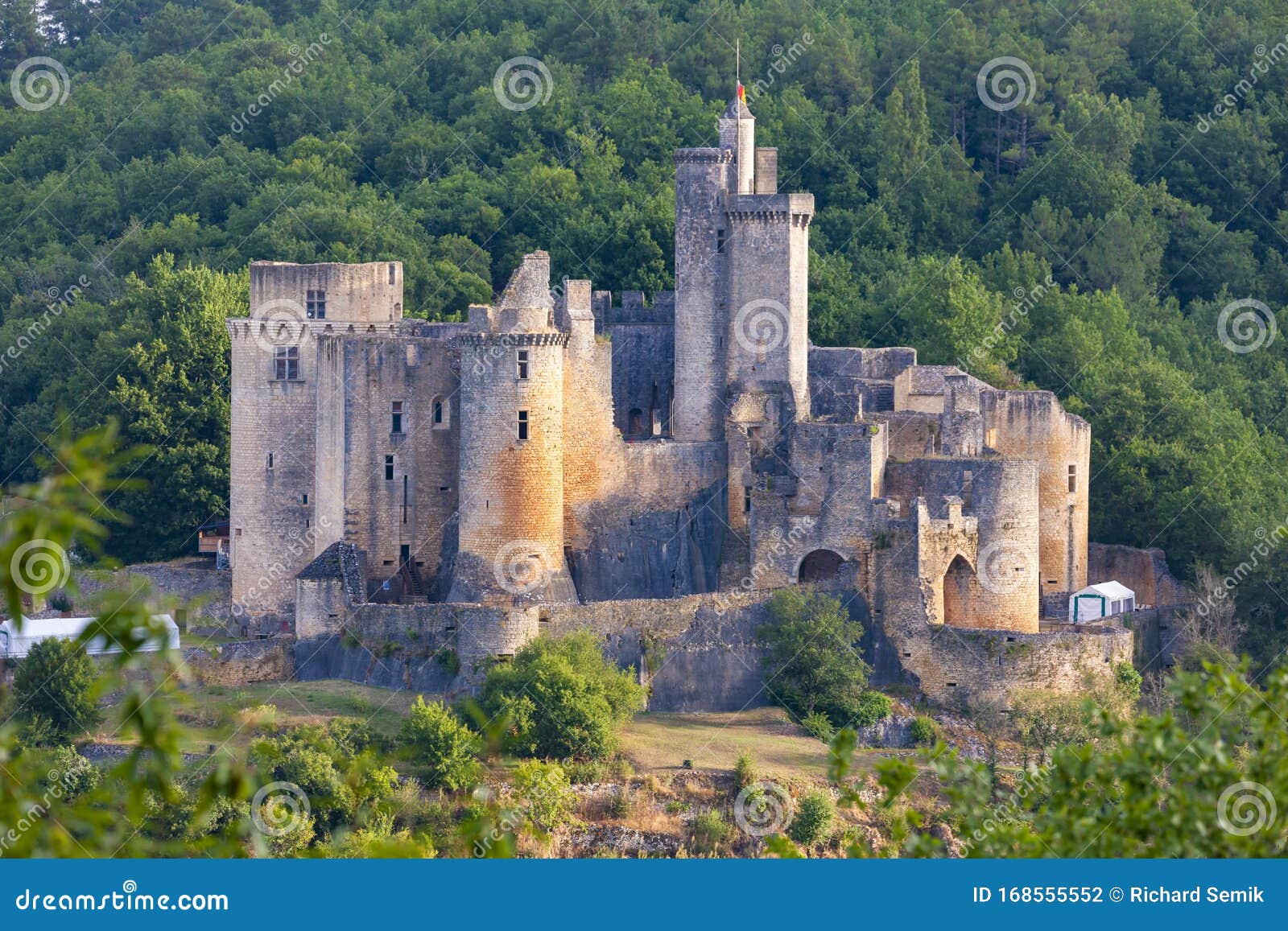 bonaguil castle in lot et garonne, france