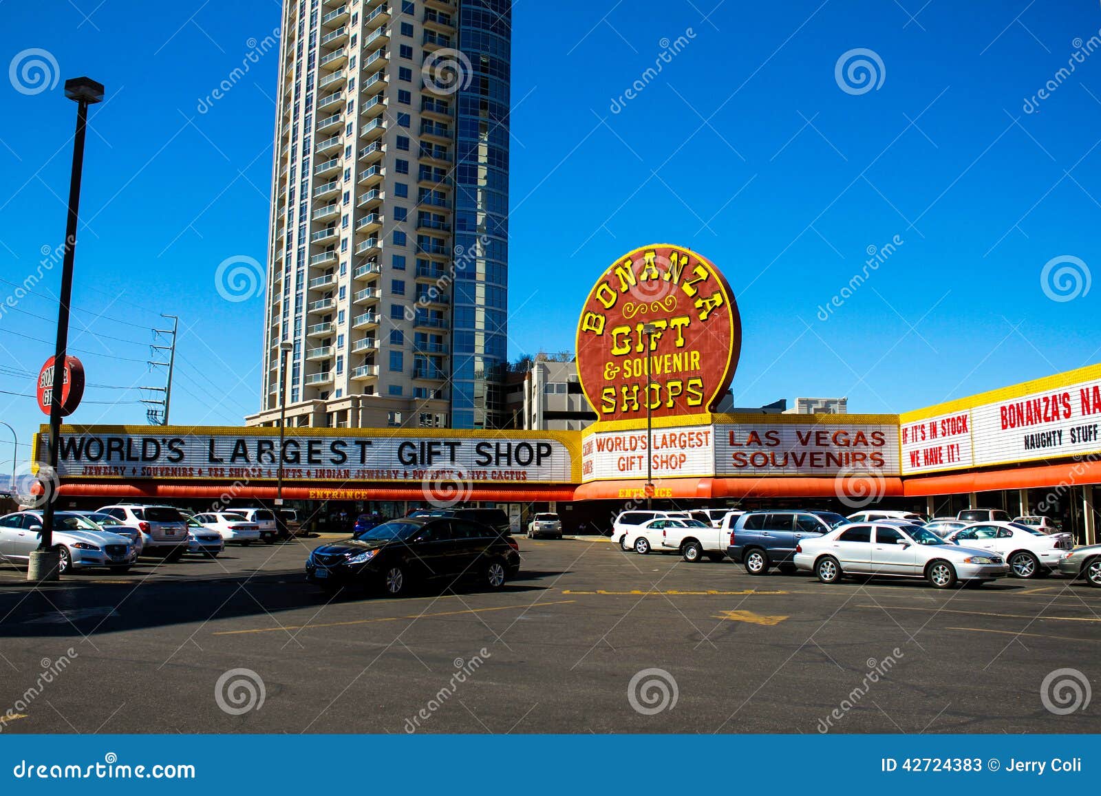 Bonanza Gift and Souvenir Shop, Las Vegas, NV. Editorial Stock Photo