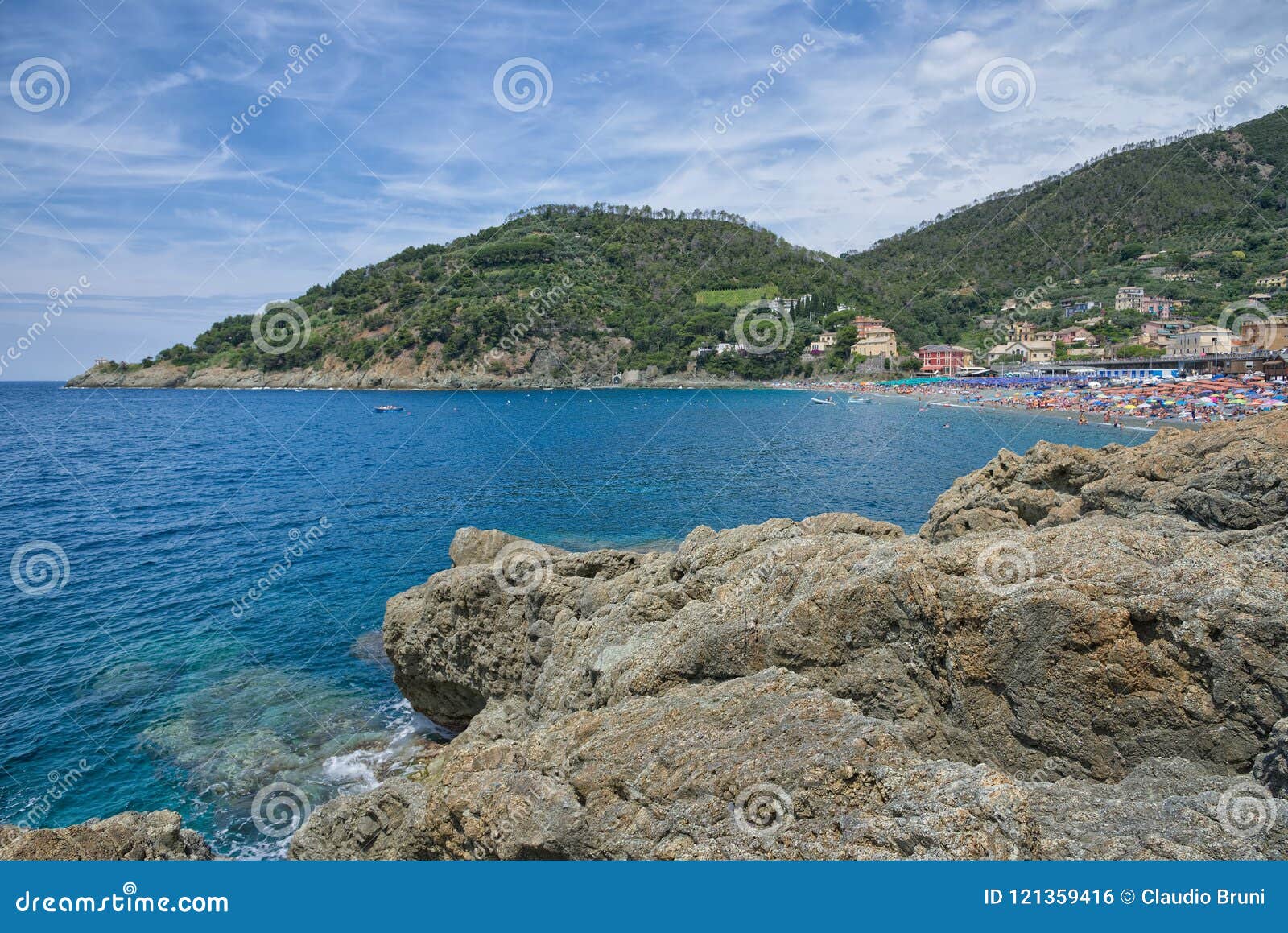 Bonassola Coastline - Ligurian Sea - Liguria - Italy Stock Photo ...