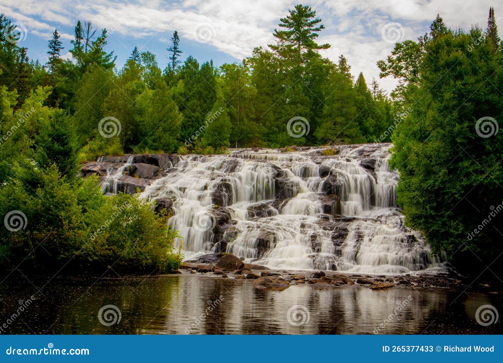 Bond Falls, Upper Peninsula of Michigan Stock Image Image of river