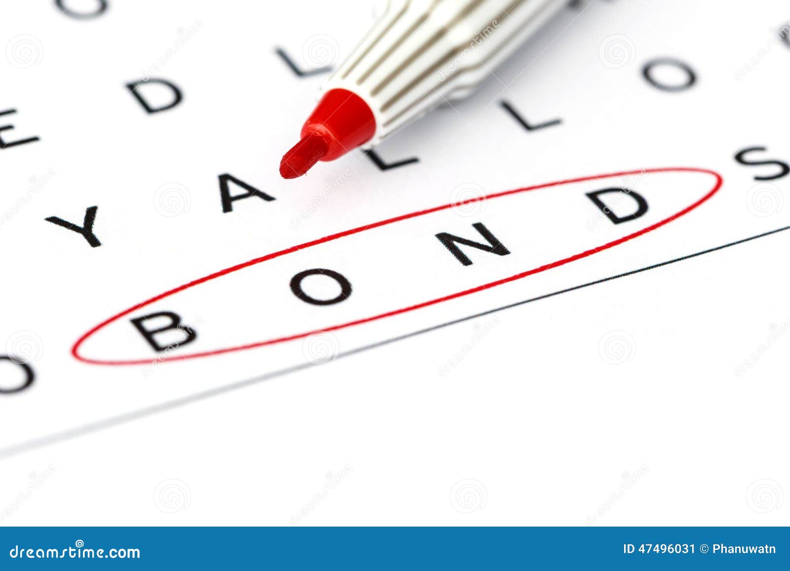 Bond in Solving Crossword Puzzle Stock Image Image of crossword