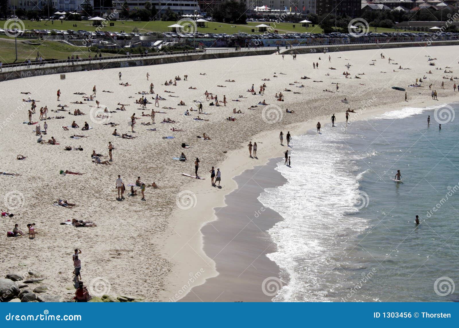 Bondi Beach stock photo. Image of sunshine, summer, tourist - 1303456