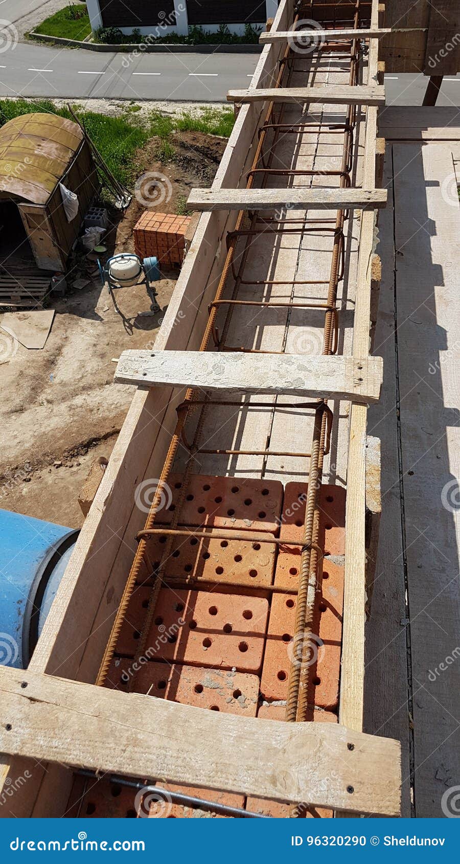 Bonding of reinforcement stock photo. Image of installation 96320290