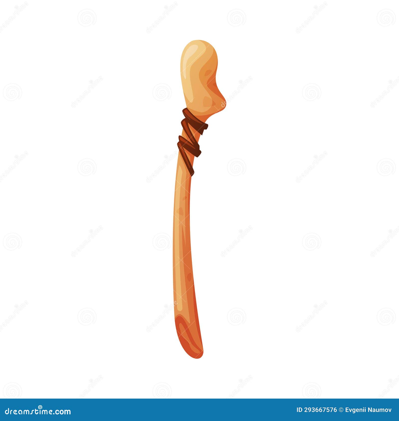 bone bludgeon as ancient tool with shaft  