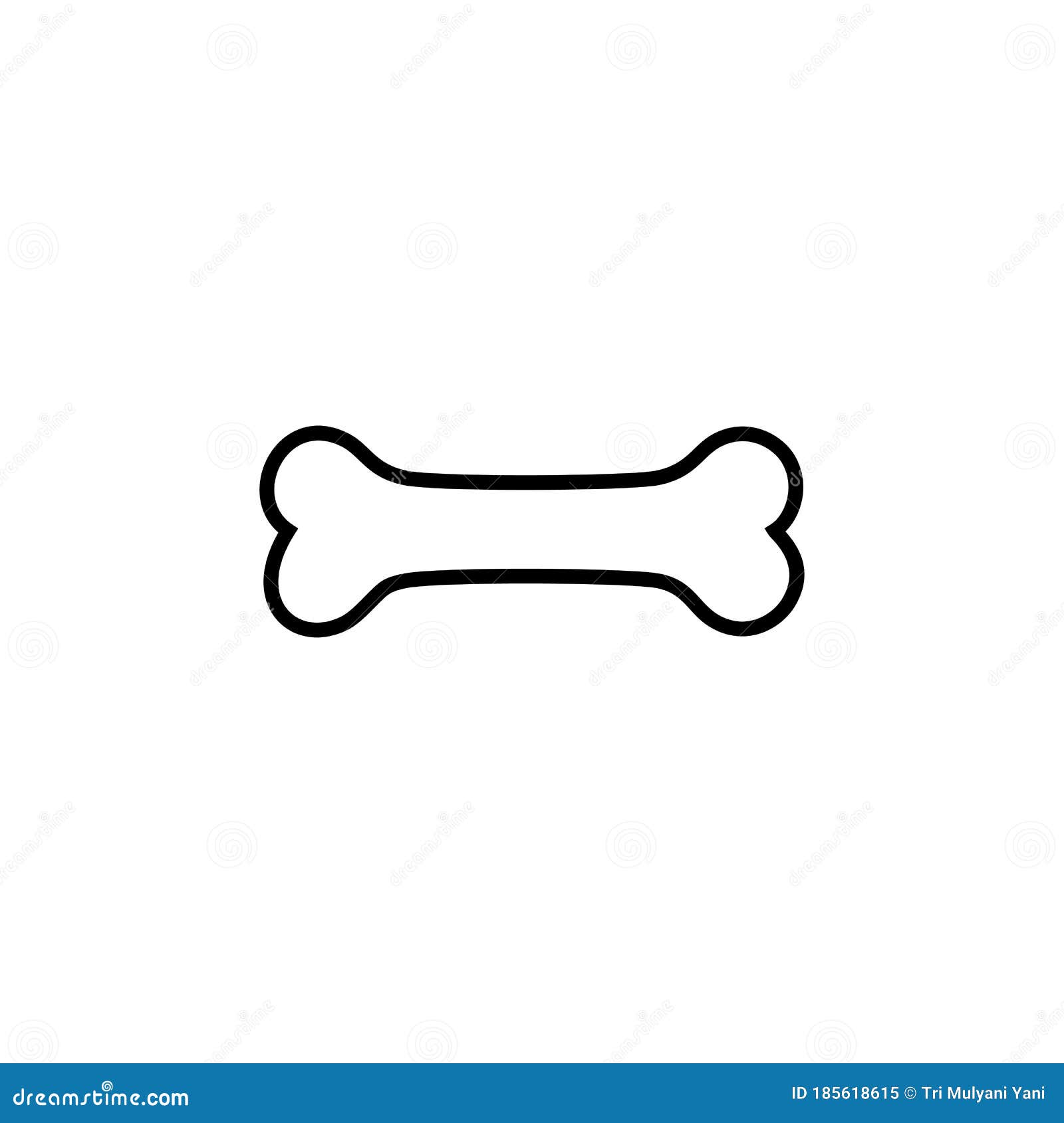 Bone Icon Vector Design Symbol Stock Vector Illustration of isolated