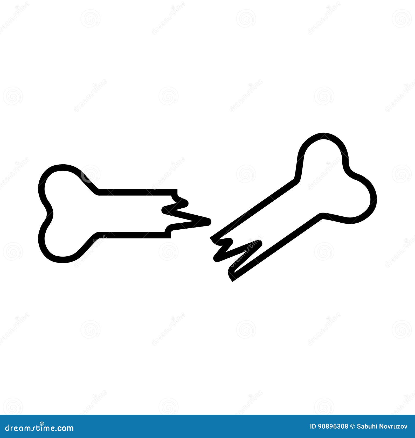 Bone Fracture Icon on White Background. Outline Bone Icon Stock Vector - Illustration of biology, letter: 90896308 Bone Fracture Icon on White Background. Outline Bone Icon Stock Vector - Illustration of biology, letter: 90896308