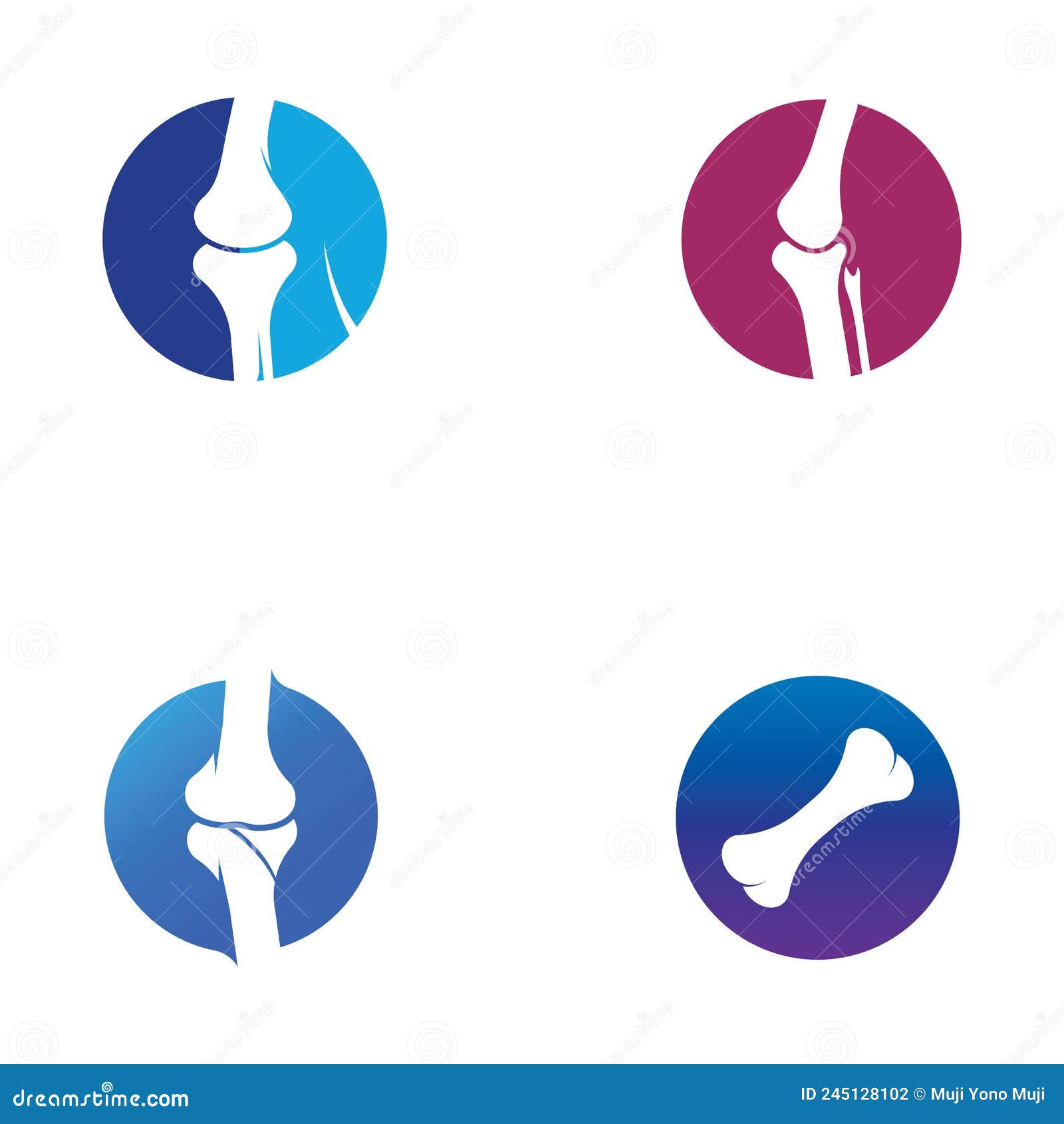 Bone Logo Icon Vector Design Template Illustration Stock Vector