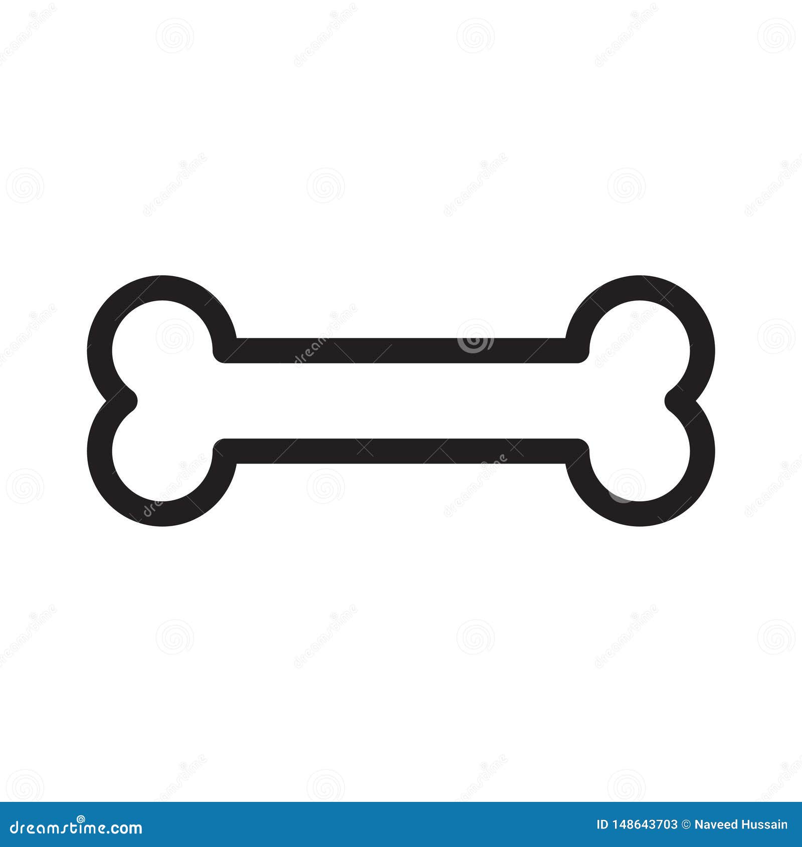 Bone Thin Line Vector Icon Stock Vector Illustration Of Concept 148643703