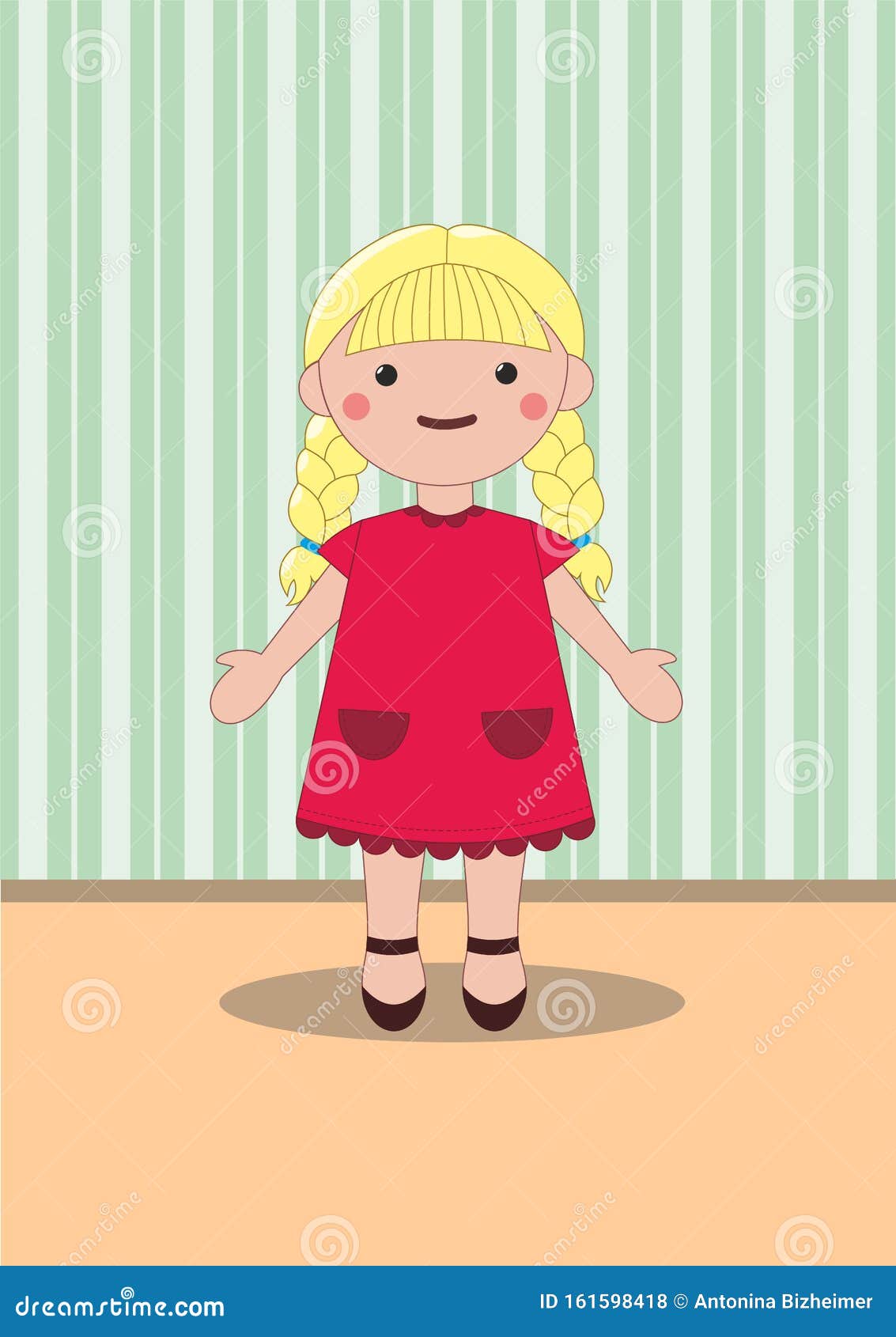 Menina do cabeleireiro ilustração stock. Ilustração de bolsos