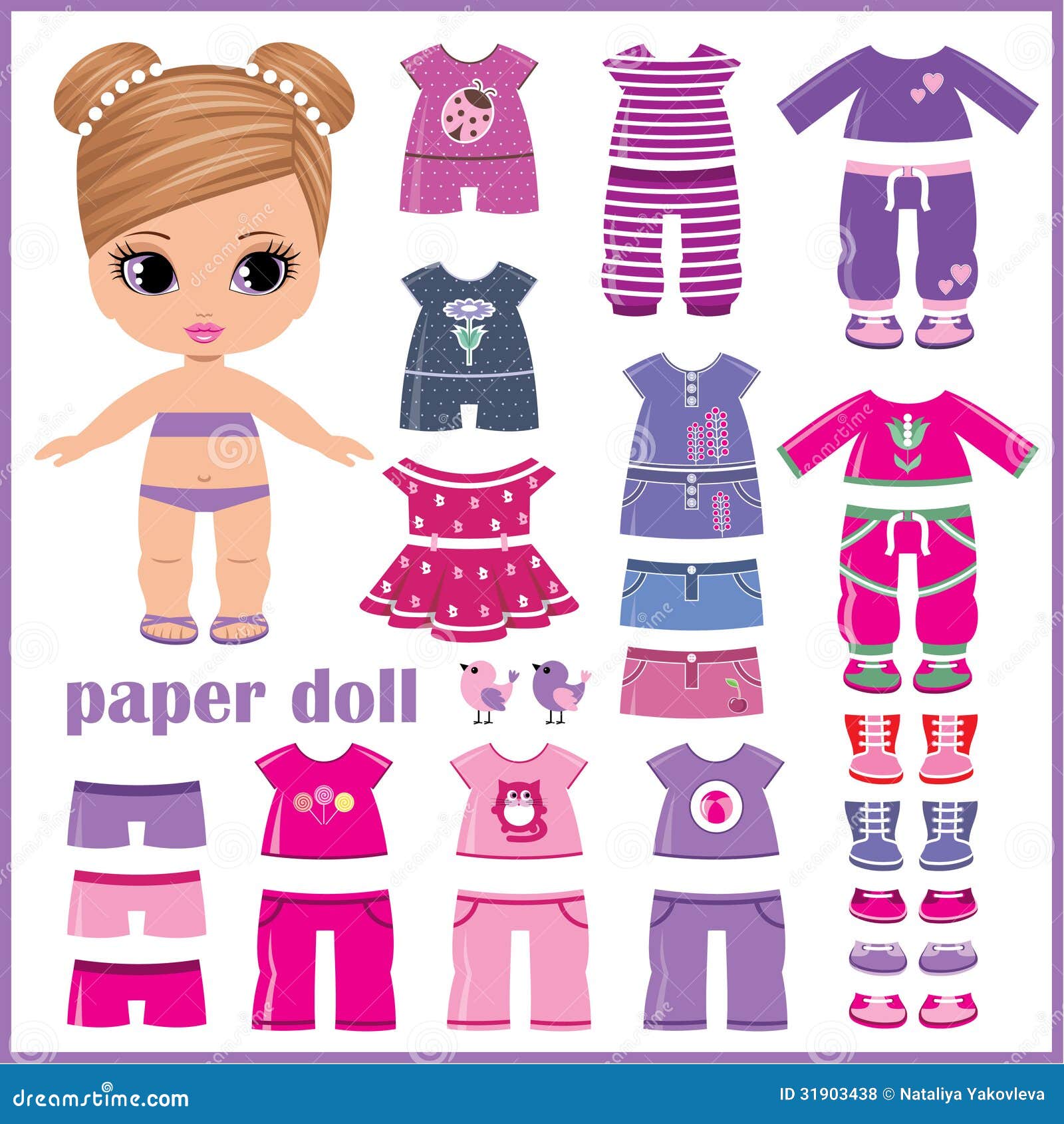 Boneca De Papel Com Roupas