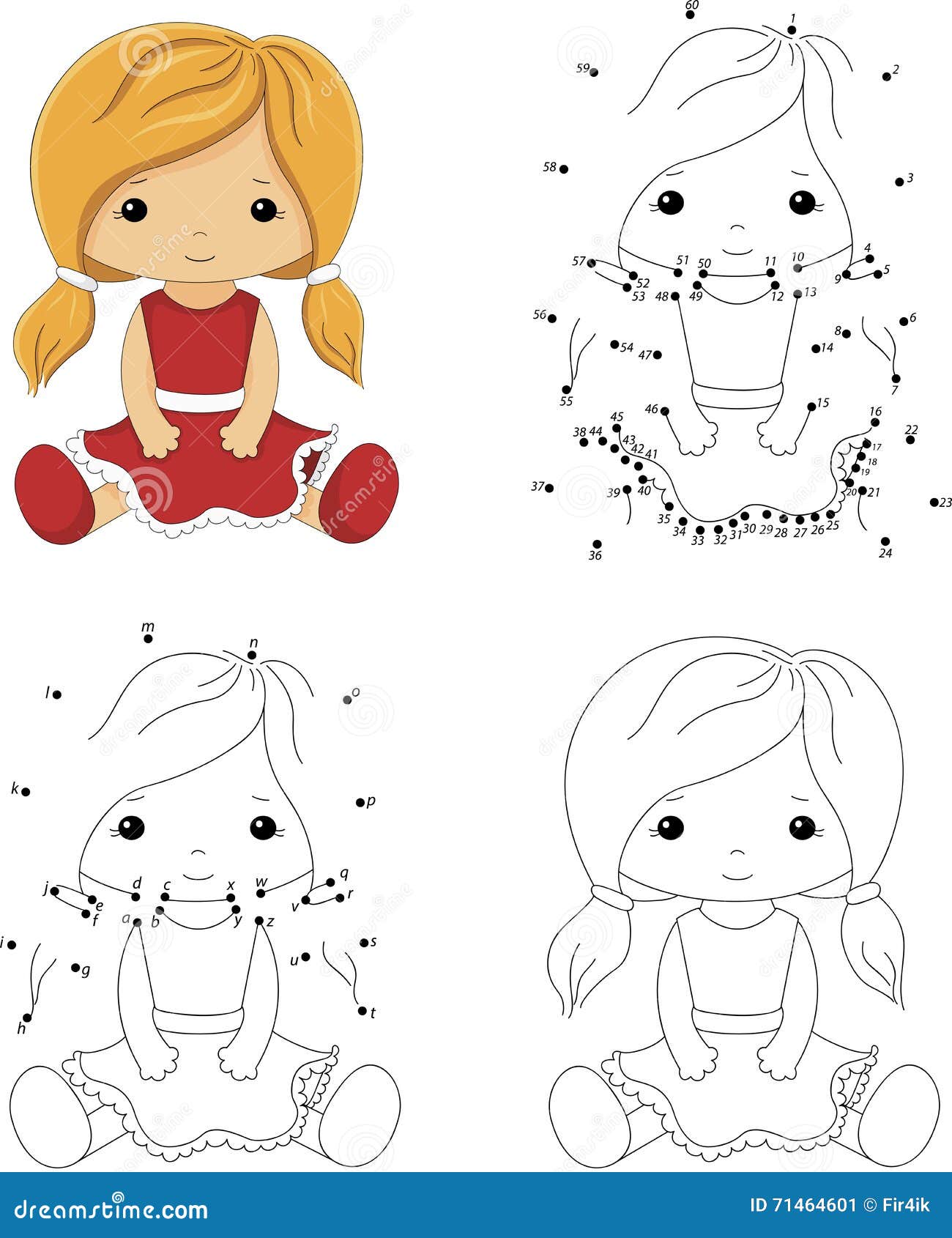 Vetores e ilustrações de Desenhos colorir bonecas para download gratuito
