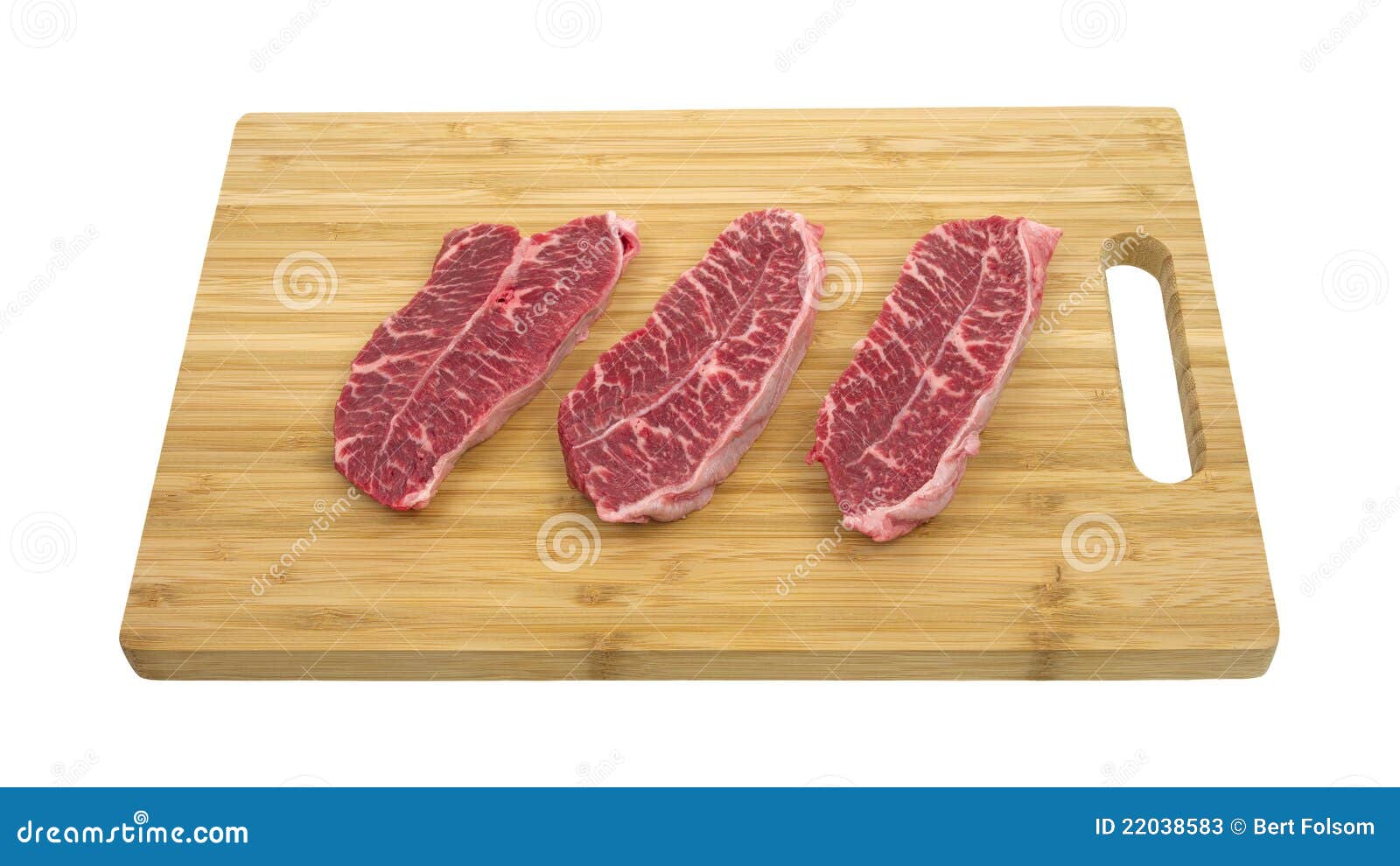 Boneless Top Blade Steak on Cutting Board Stock Image Image of