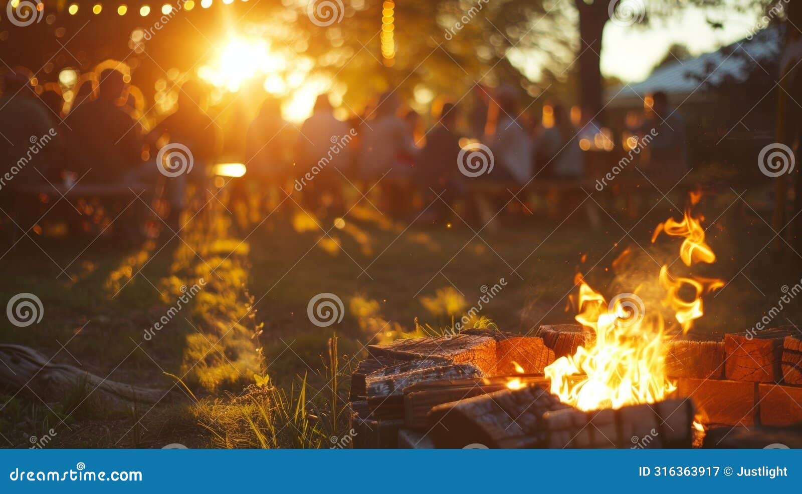 a bonfire is lit at sunset providing a cozy and intimate atmosphere for guests to gather and share stories at the sober