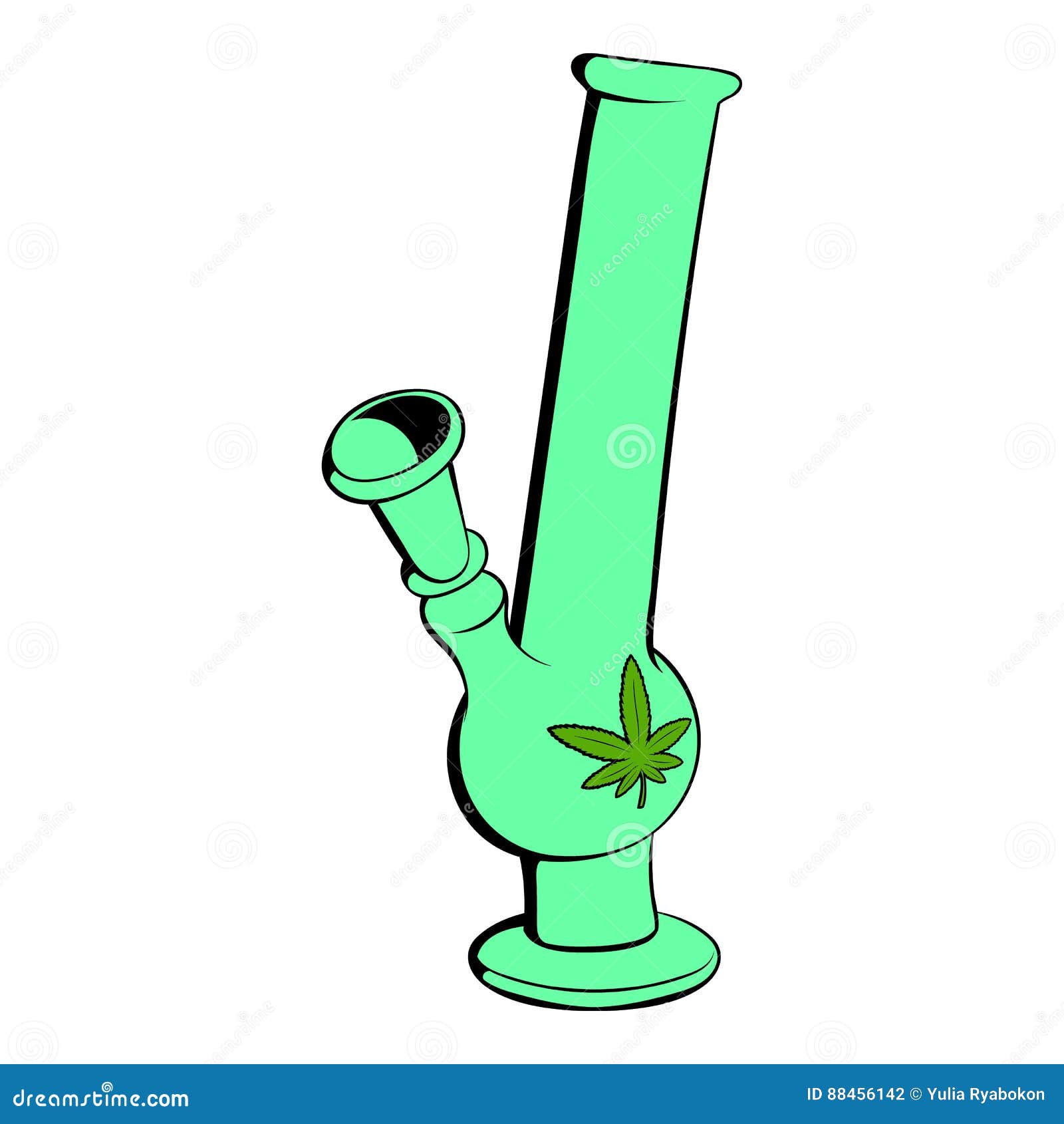 Bong For Smoking Icon Cartoon Stock Vector - Illustration of isolated