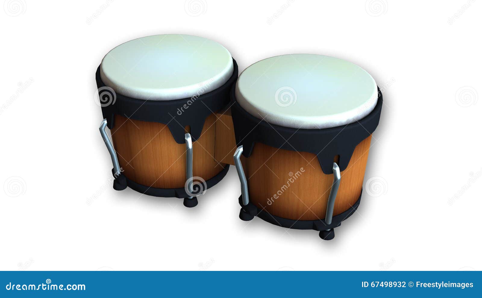 Bongos Isolated on White Background Stock Illustration Illustration