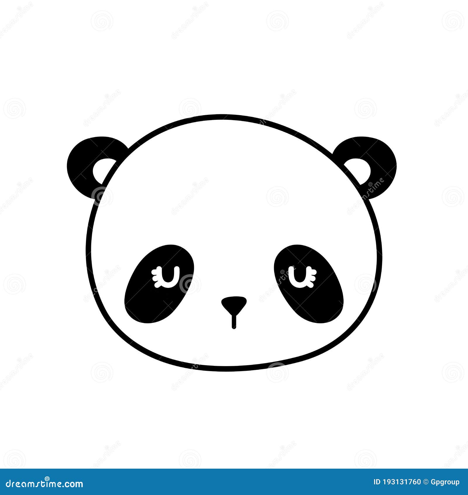 Bonitão Panda Urso Rosto Desenho Animado Estilo Linha ícone Desenho  Vetorial Ilustração do Vetor - Ilustração de fantasia, cara: 193131760