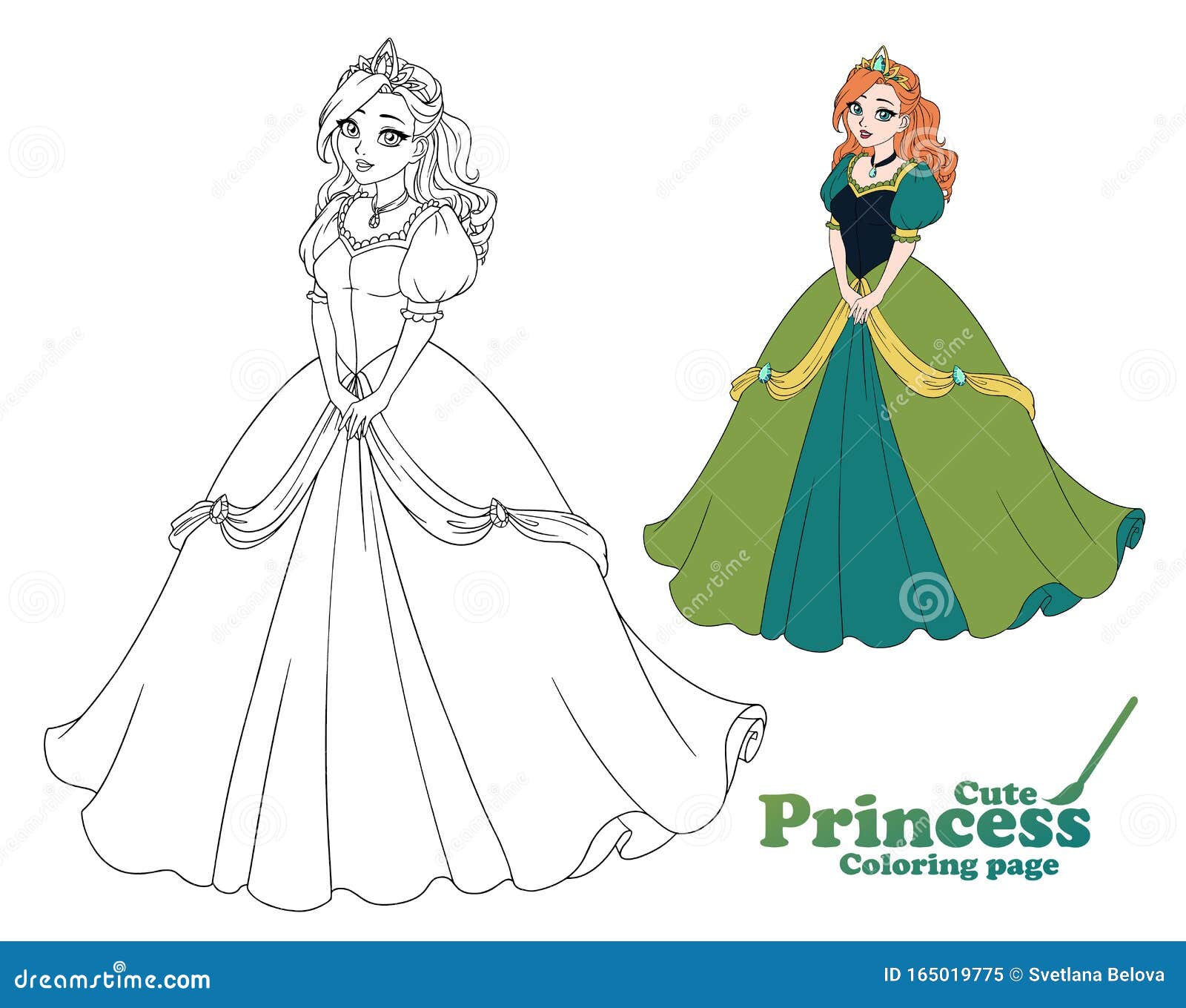 Bonita Princesa De Caricatura De Pie Y Con Un Hermoso Vestido Largo Ilustración del Vector - Ilustración de manera, colorante: 165019775 Bonita Princesa De Caricatura De Pie Y Con Un Hermoso Vestido Largo Ilustración del Vector - Ilustración de manera, colorante: 165019775